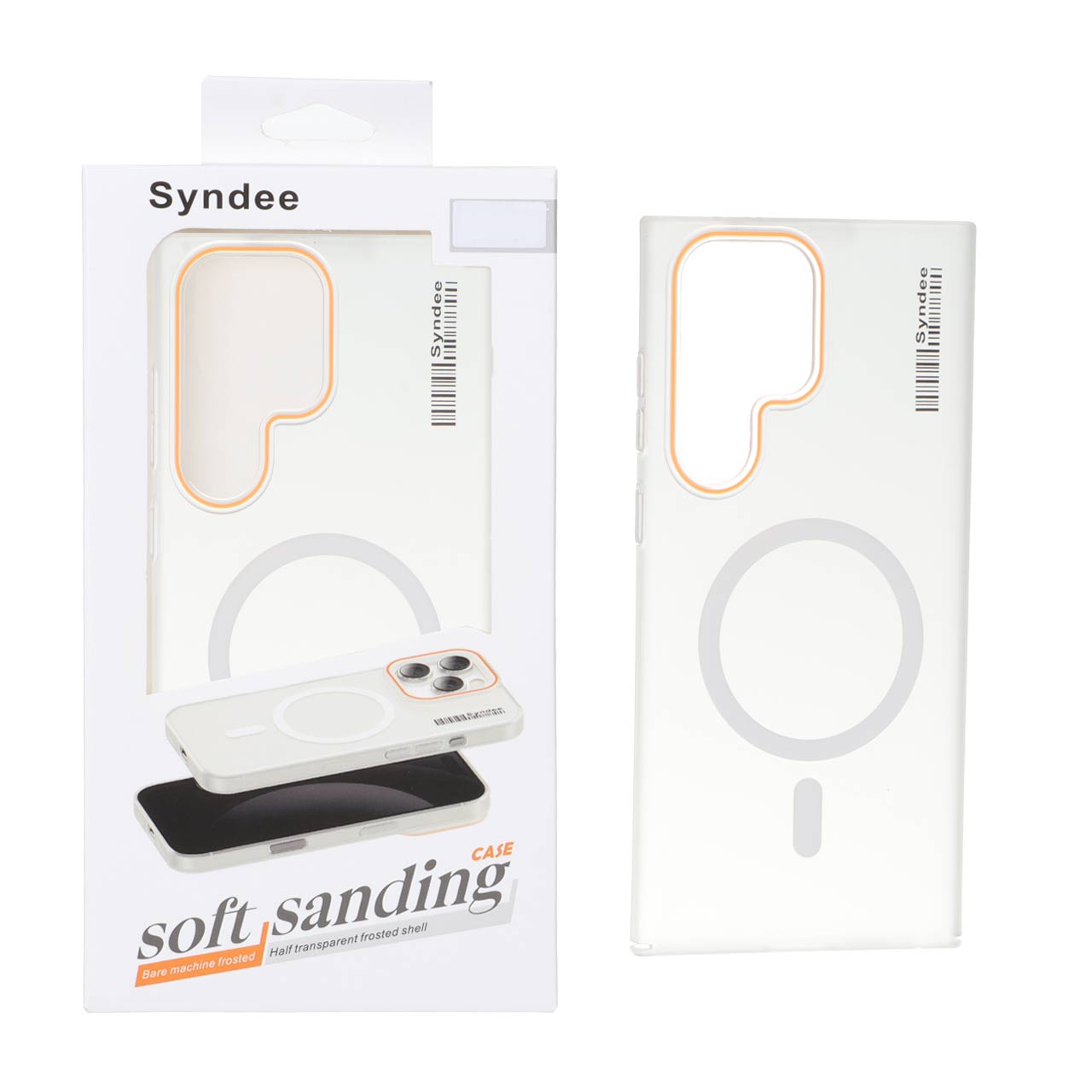 قاب اورجینال Syndee پشت مات MagSafe مدل Samsung Galaxy S23 Ultra - سفید (پک دار)