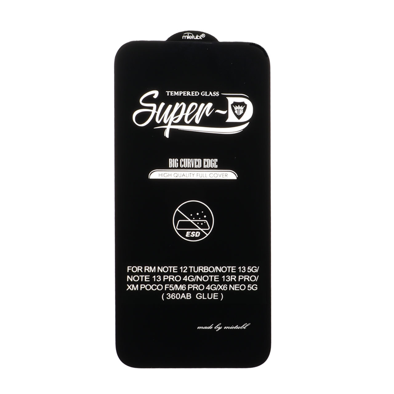 محافظ صفحه نمایش شیشه ای فول کاور Super-D میتوبل مناسب برای شیائومی ردمی نوت 14 اس / ردمی نوت 13 پرو 4G / پوکو ام 6 پرو 4G