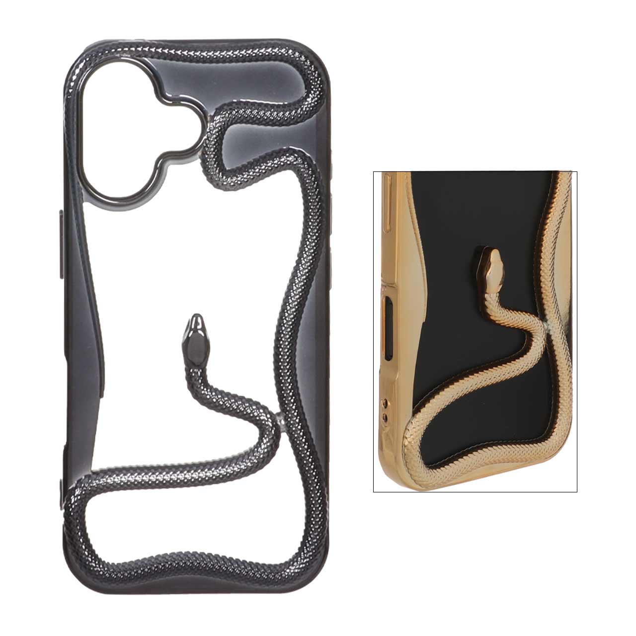 قاب الکتروپلیتینگ Snake مدل Apple iPhone 17 - مشکی