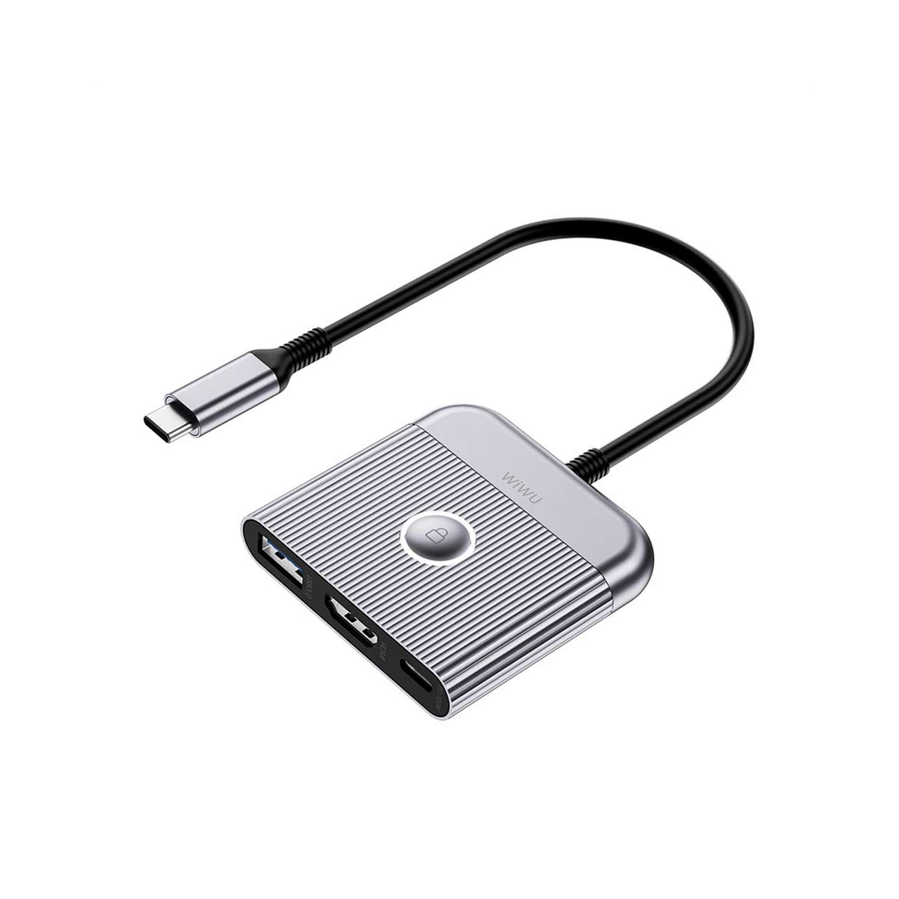 هاب 3 پورت Wiwu Type-C مدل Travel Wi-HB002 - خاکستری