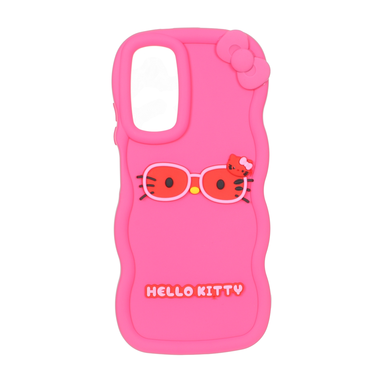 قاب سیلیکونی کنگره ای طرح Hello Kitty عینکی فانتزی مناسب برای شیائومی ردمی نوت ۱۲ اس، ردمی نوت ۱۱ فورجی و ردمی نوت ۱۱ اس