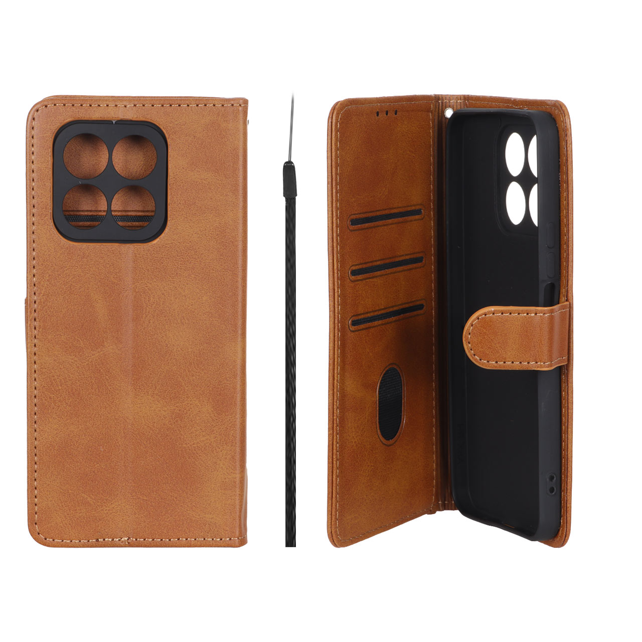 کیف مگنتی چرمی داخل مخمل مناسب برای گوشی Honor X8a
