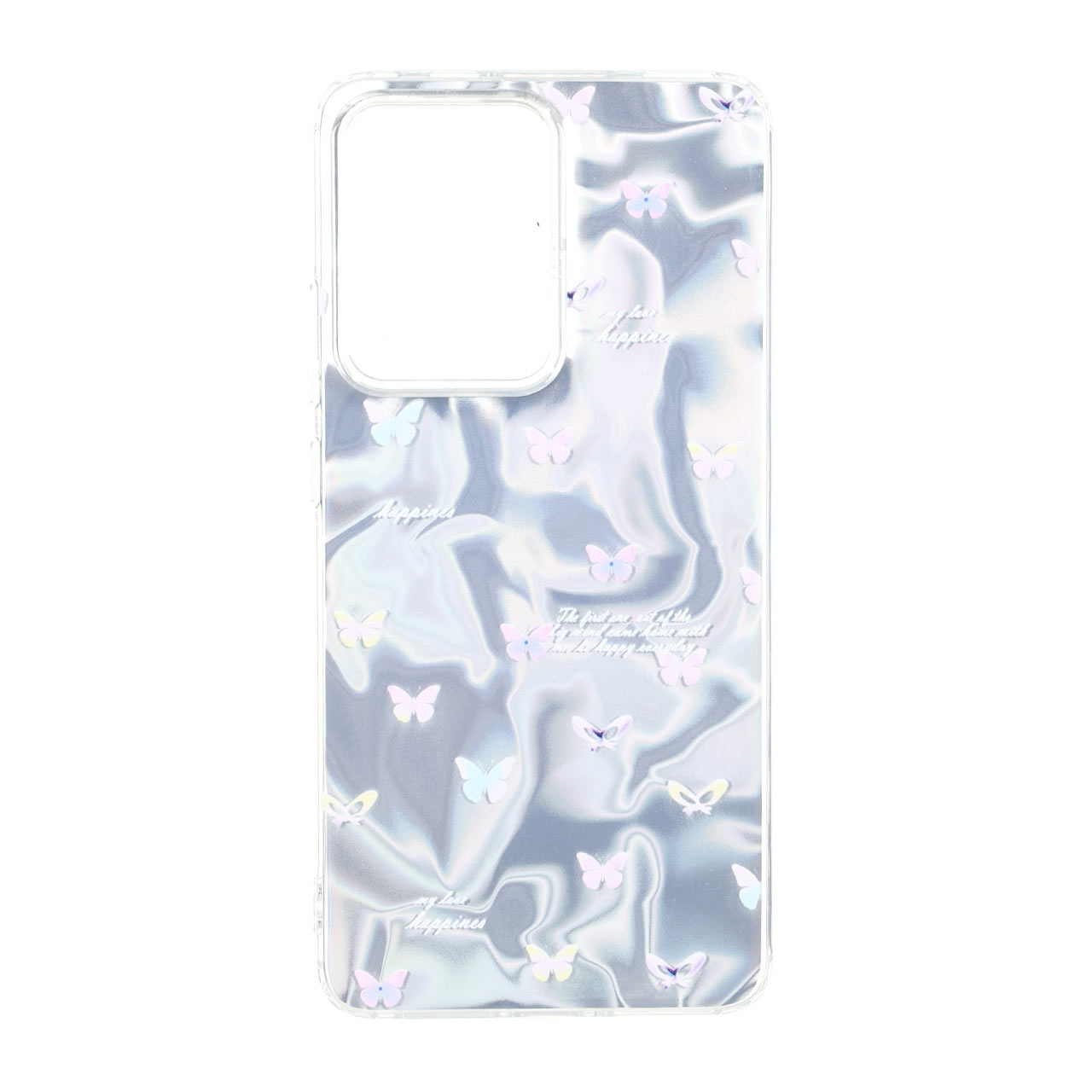 قاب طرح پروانه Silver Cloud دور ژله ای مناسب برای شیائومی پوکو X7 پرو