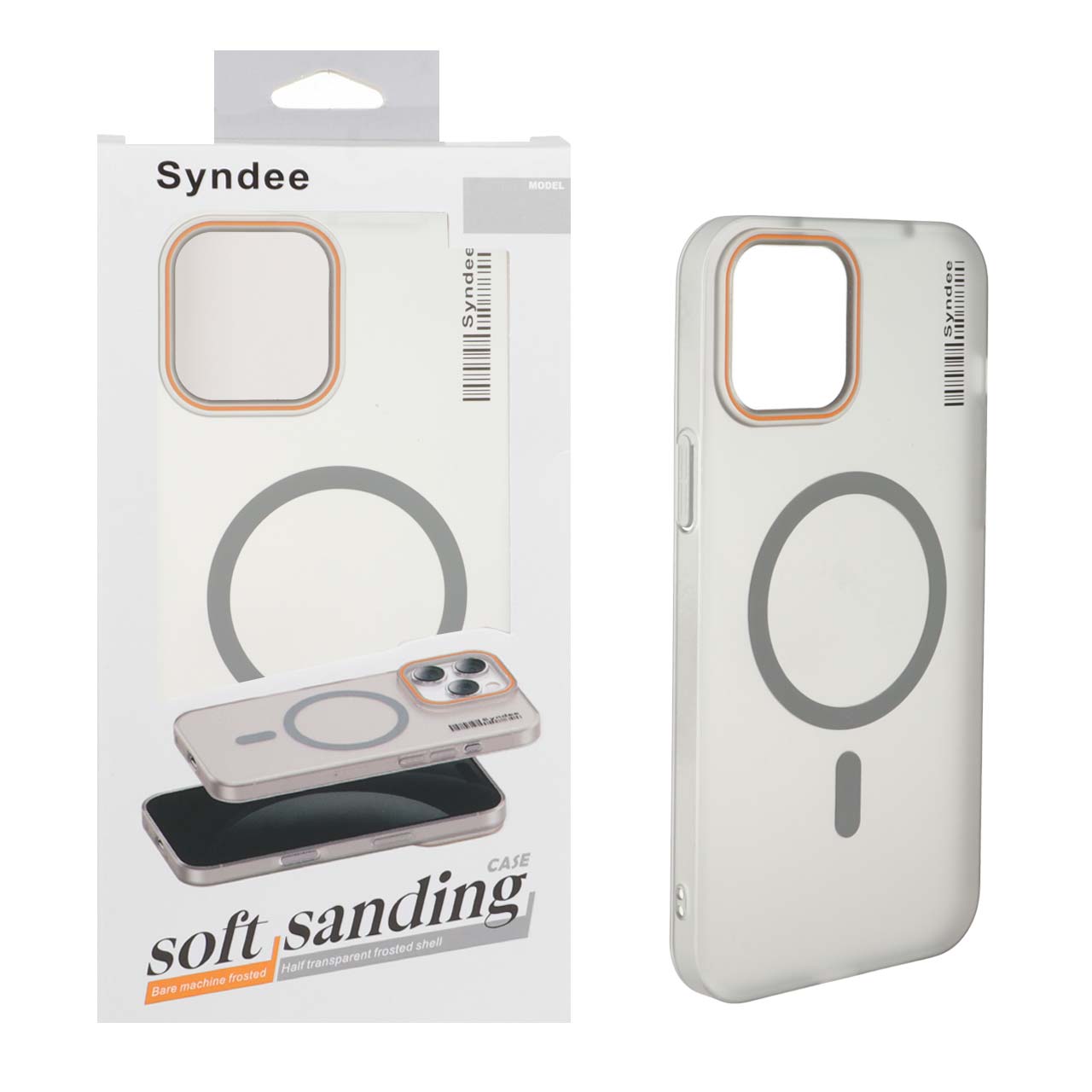 قاب اورجینال Syndee پشت مات MagSafe مدل Apple iPhone 12 Pro Max - خاکستری (پک دار )