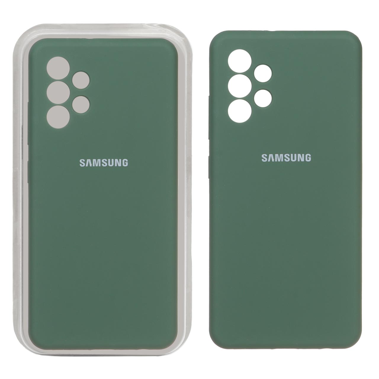 قاب سیلیکونی پاک کنی محافظ لنزدار سبز مناسب برای سامسونگ A32-4G
