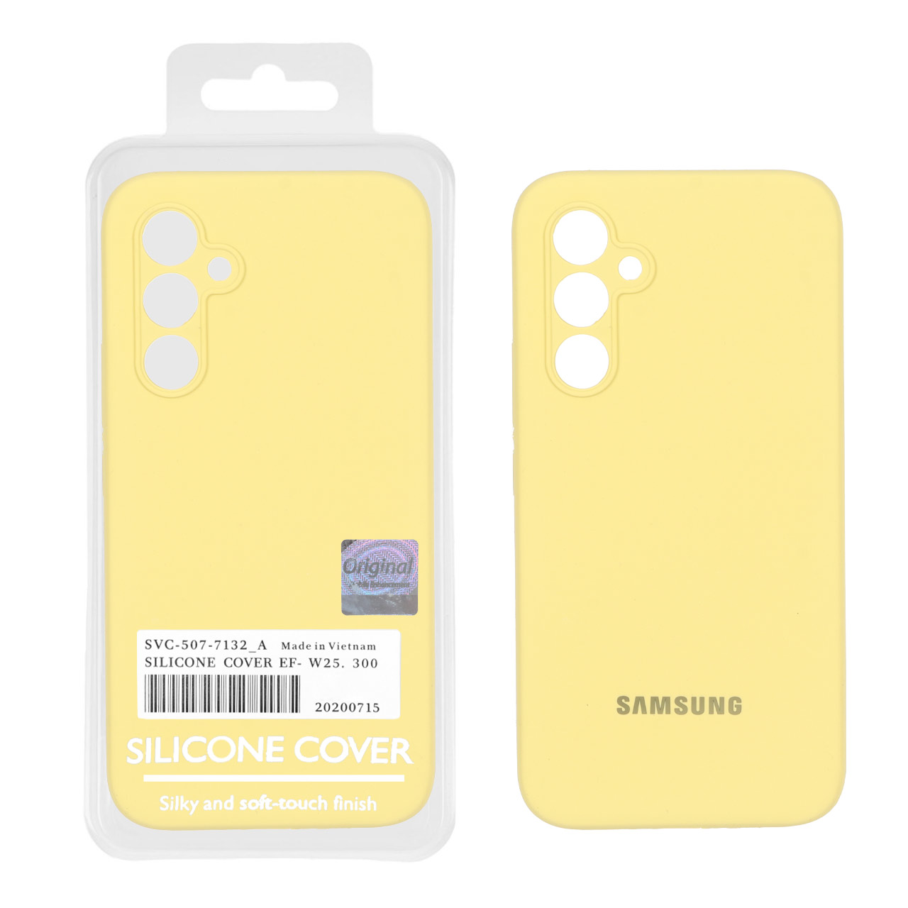 قاب سیلیکونی پاک کنی اورجینال Master Quality مدل Samsung Galaxy A54 - لیمویی (پک دار)