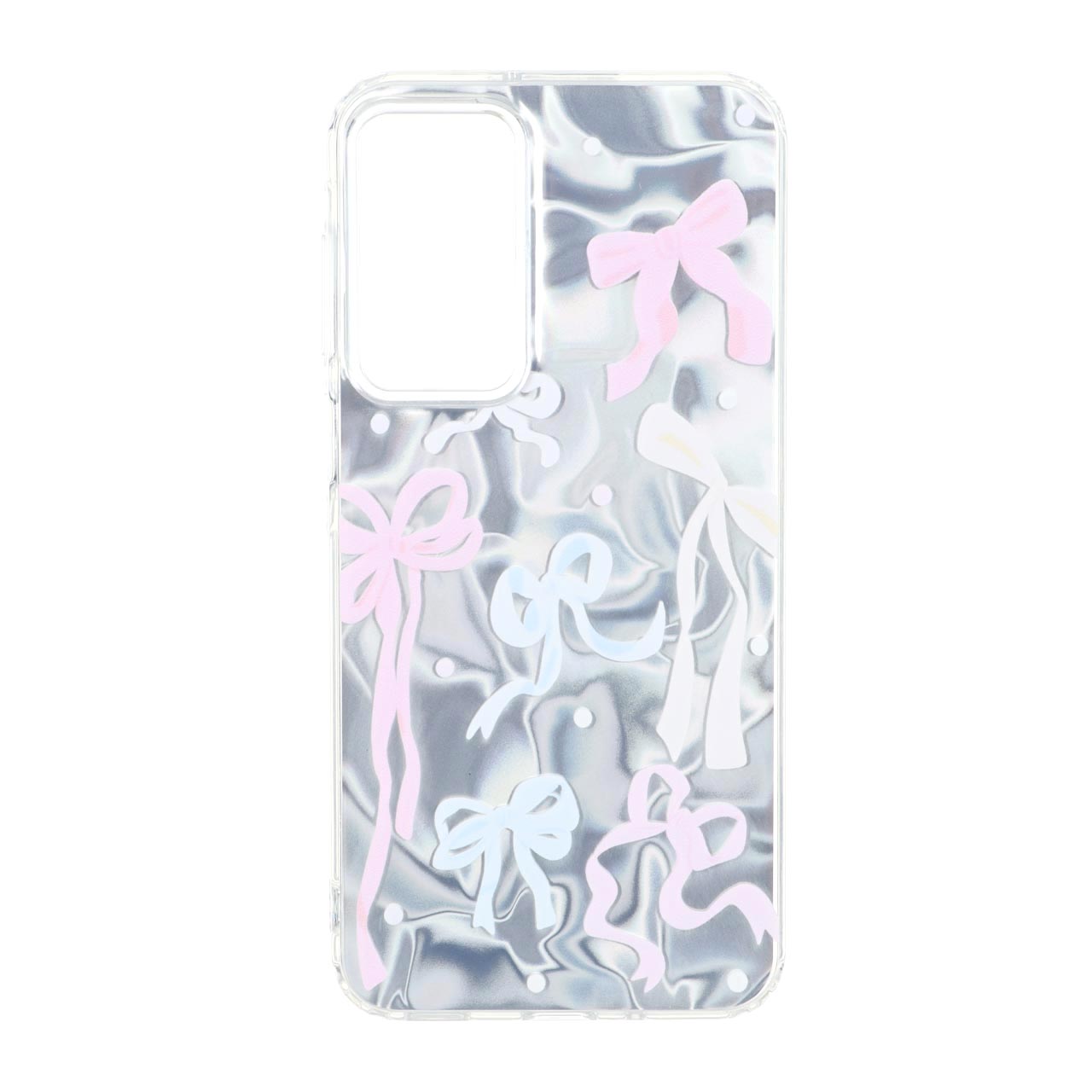 قاب طرح Silver Cloud پاپیون دار دور ژله ای مناسب برای سامسونگ گلکسی A16