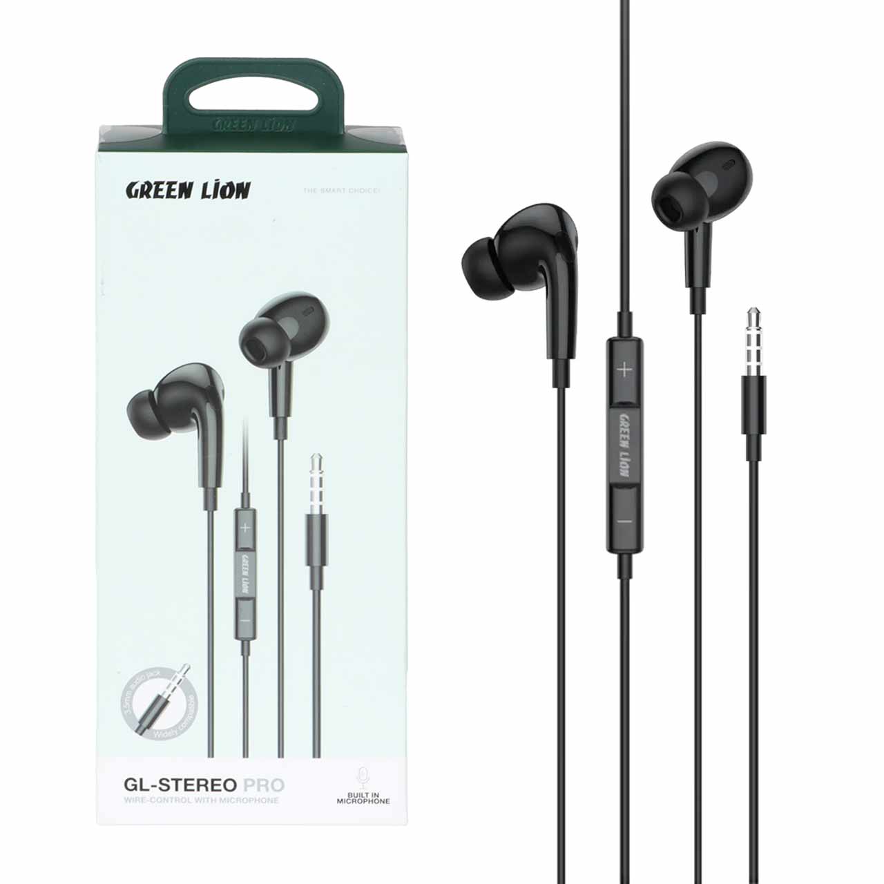 هندزفری باسیم Green Lion مدل GL-STEREO PRO مشکی
