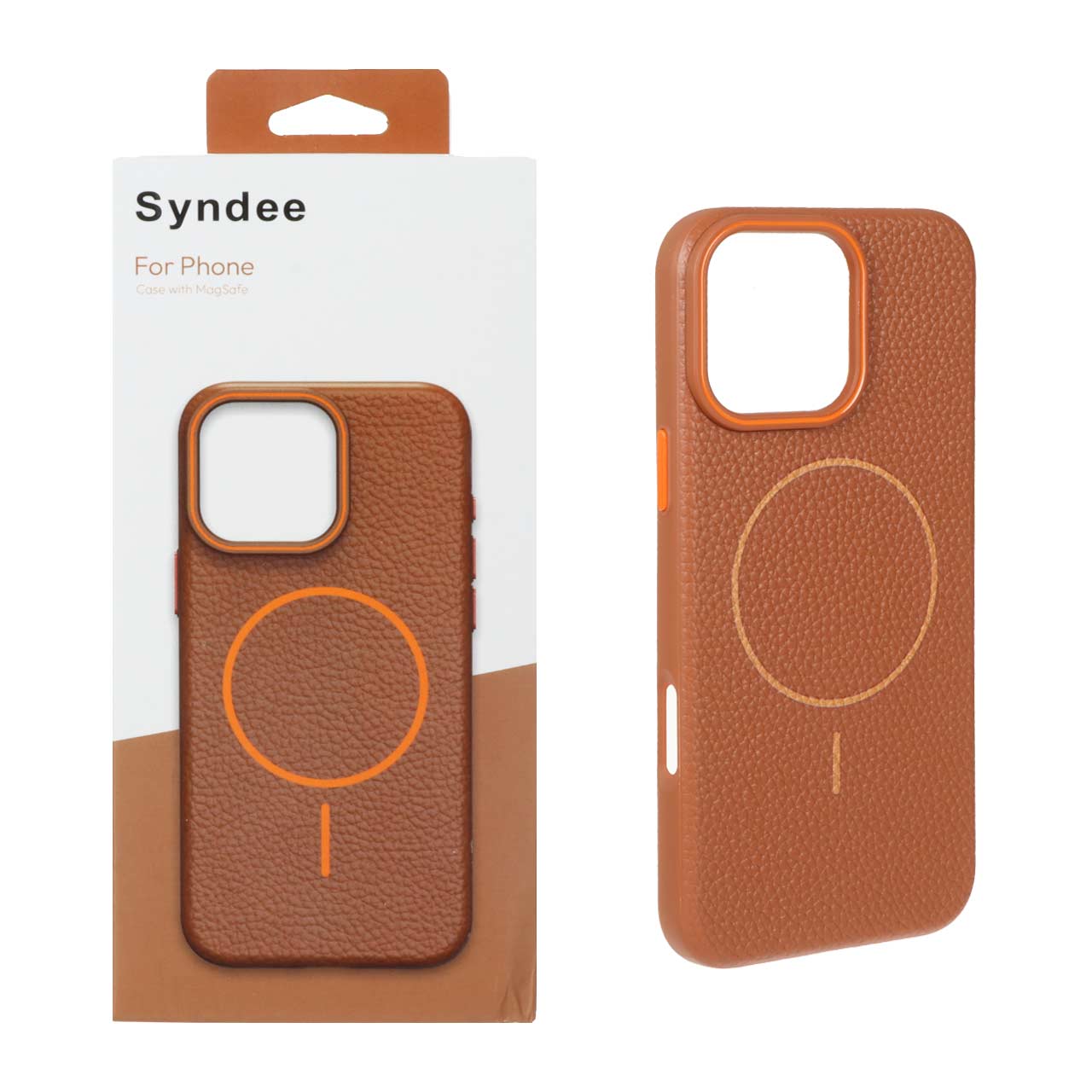 قاب طرح چرم مگ‌سیف Syndee صحرایی مناسب برای آیفون 16 پرو مکس