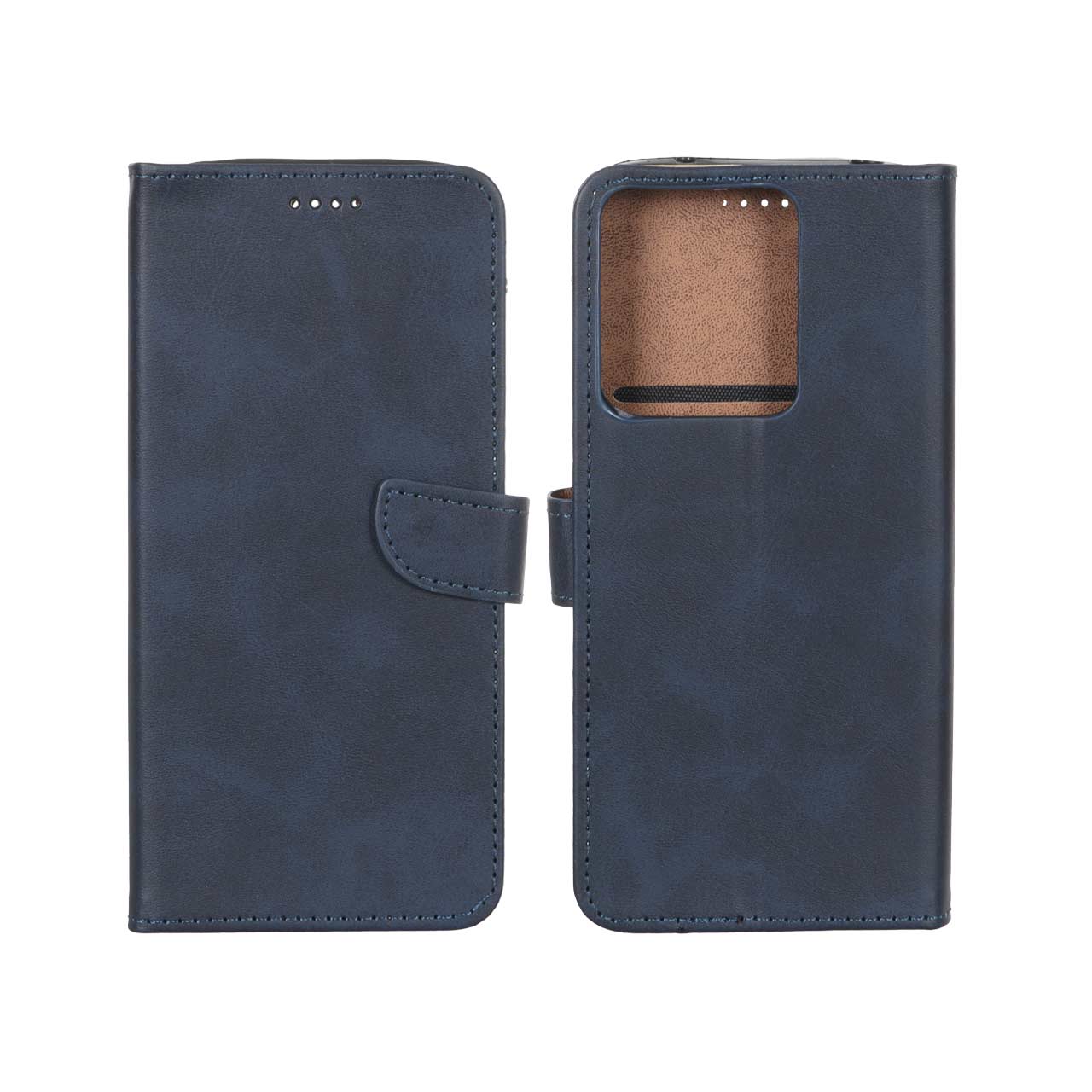 کیف چرمی مگنتی سرمه ای مناسب برای شیائومی ردمی 13X / ردمی 13 4G / پوکو M6 4G