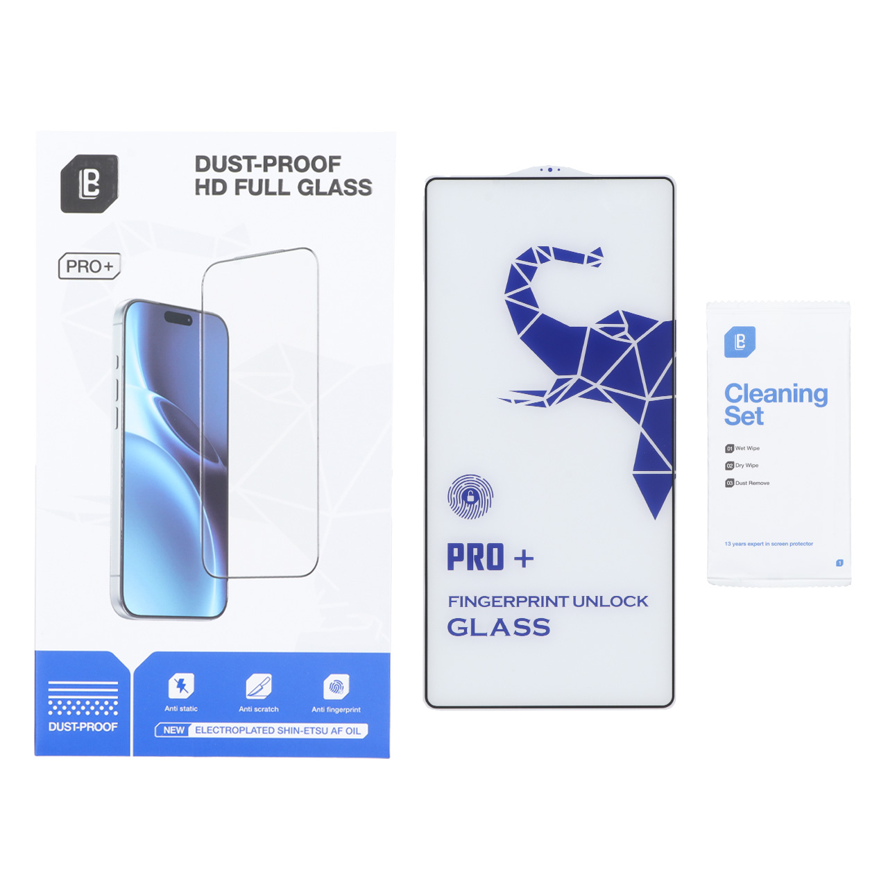 محافظ صفحه نمایش شیشه‌ای Full Cover Lanbi Pro Plus مناسب برای Samsung Galaxy S24 Ultra