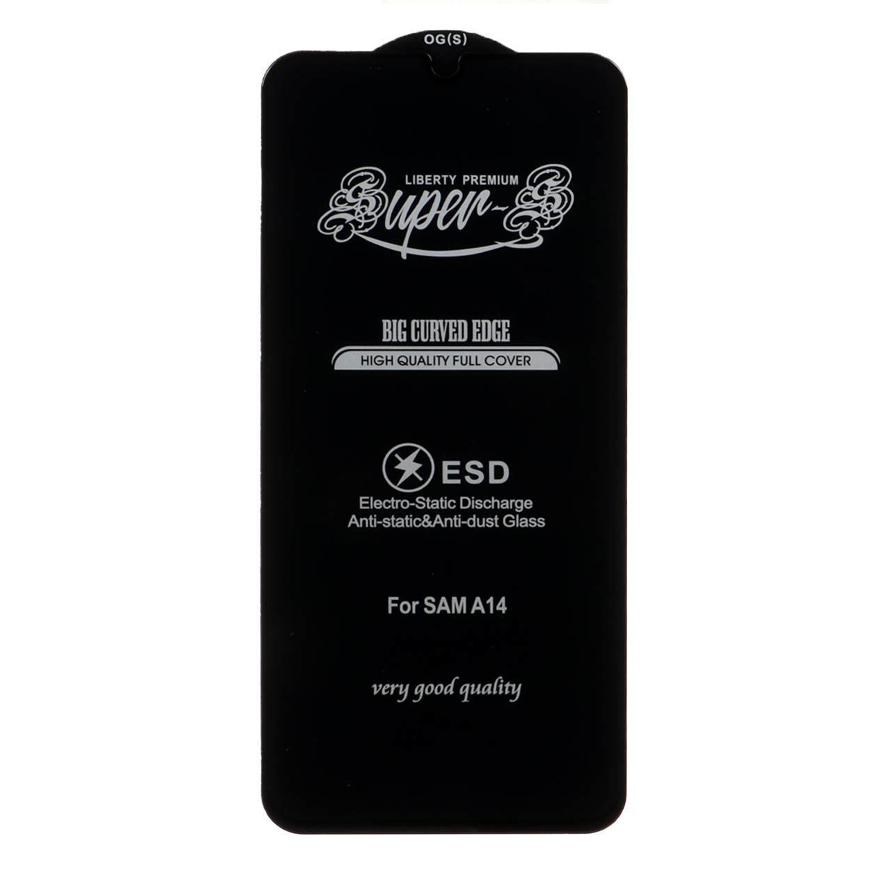 محافظ صفحه نمایش شیشه ای آنتی استاتیک فول کاور Super S-OG مناسب برای سامسونگ گلکسی A14/M14/F14/A22 5G