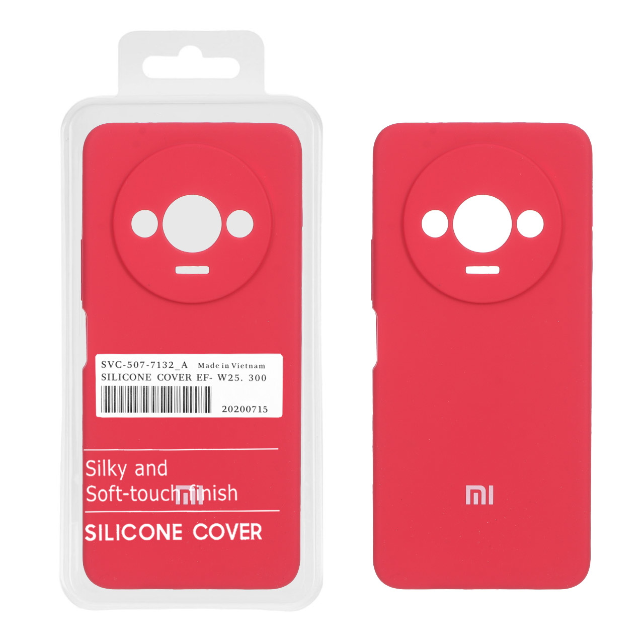 قاب سیلیکونی پاک کنی اورجینال درجه یک Xiaomi Redmi A3 / A3x / Poco C61 - آلبالویی (پک دار)