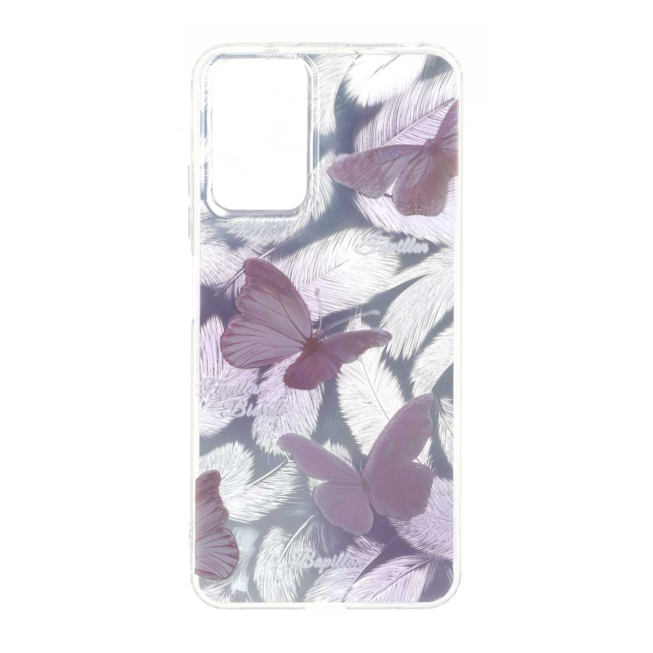 قاب طرح پر پروانه اطلسی دور ژله ای مناسب برای شیائومی ردمی نوت 12 اس و ردمی نوت 11 4G و ردمی نوت 11 اس