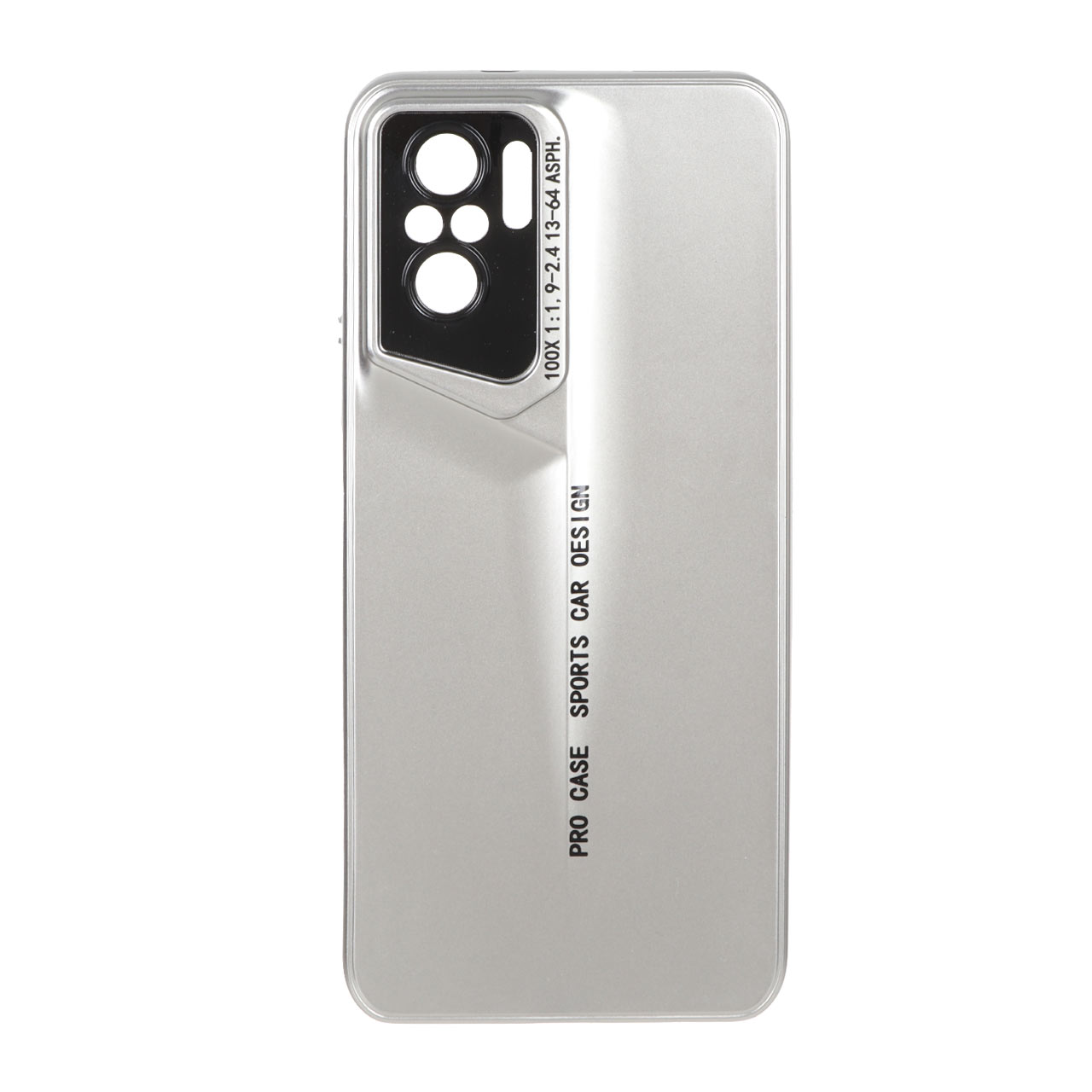 قاب طرح Sports Design متالیک نقره‌ای مناسب برای شیائومی ردمی نوت 10 4G، ردمی نوت 10S و پوکو M5S