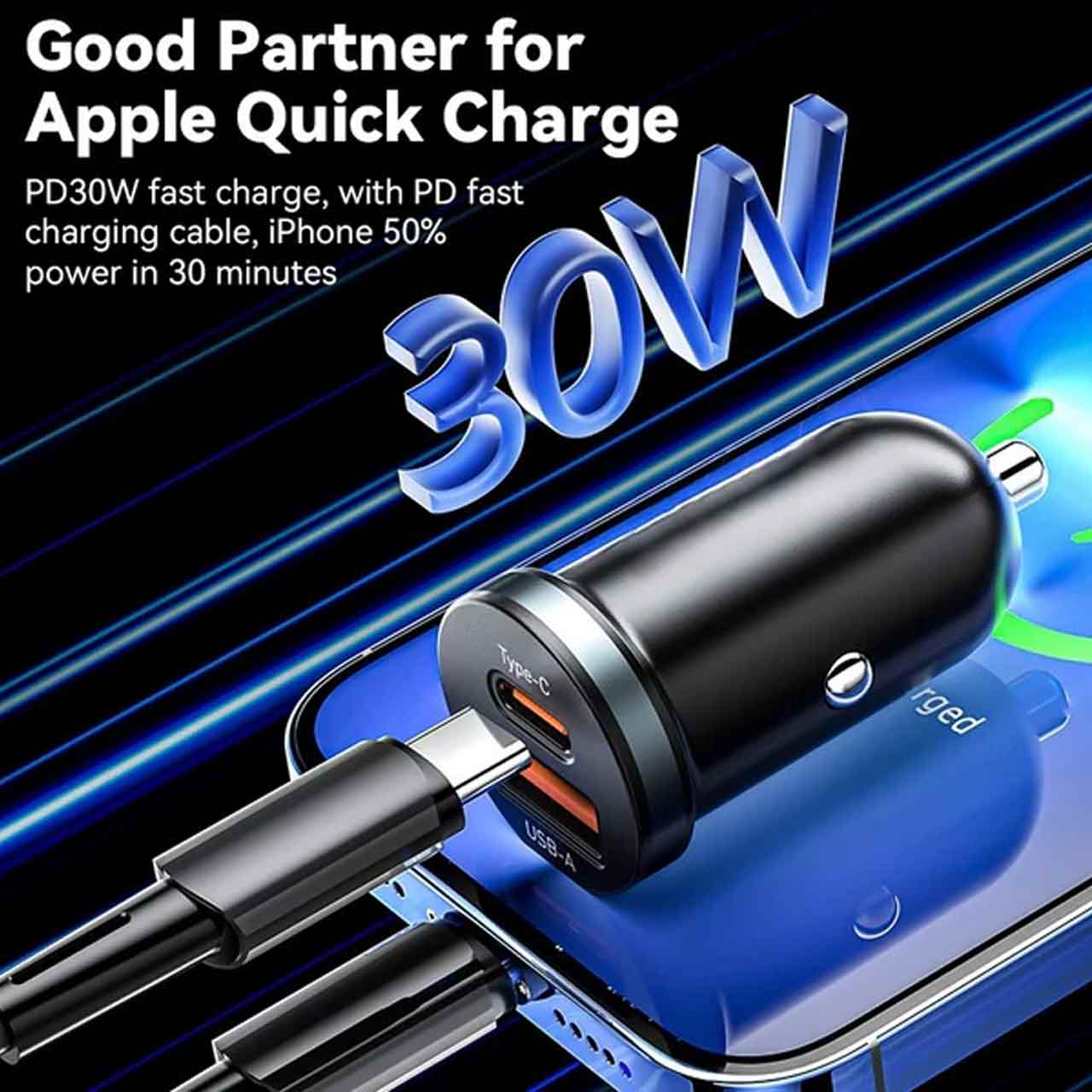 شارژر فندکی فست دو پورت ProOne مدل PCG28 30W