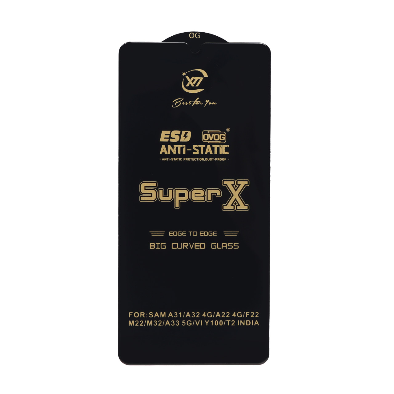 محافظ صفحه نمایش آنتی استاتیک فول کاور Super X مناسب برای سامسونگ A31, A32 4G, A33, A22 4G, M22, M32 4G, F22