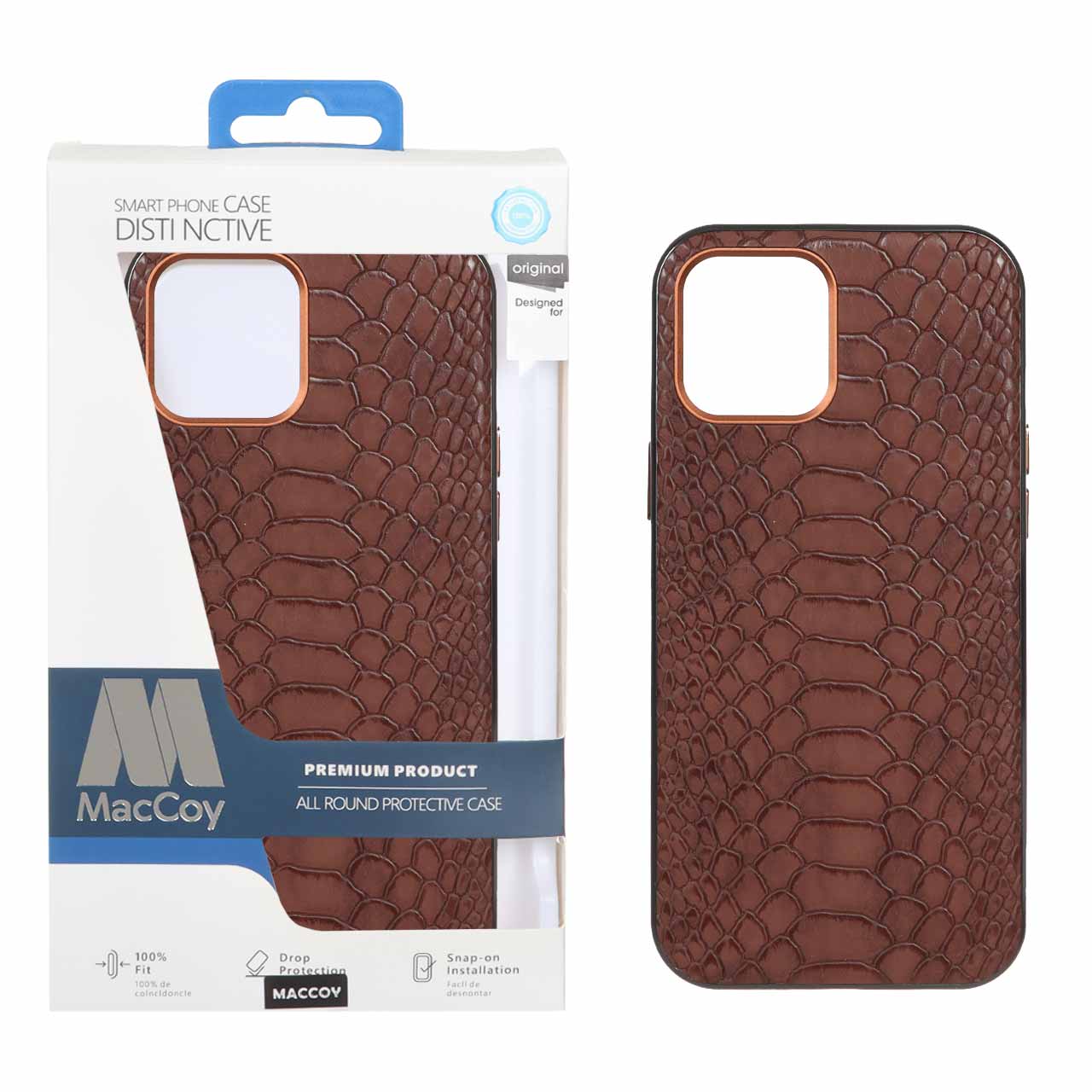 قاب اورجینال MacCoy چرمی پوست ماری Apple iPhone 12 Pro Max - قهوه ای