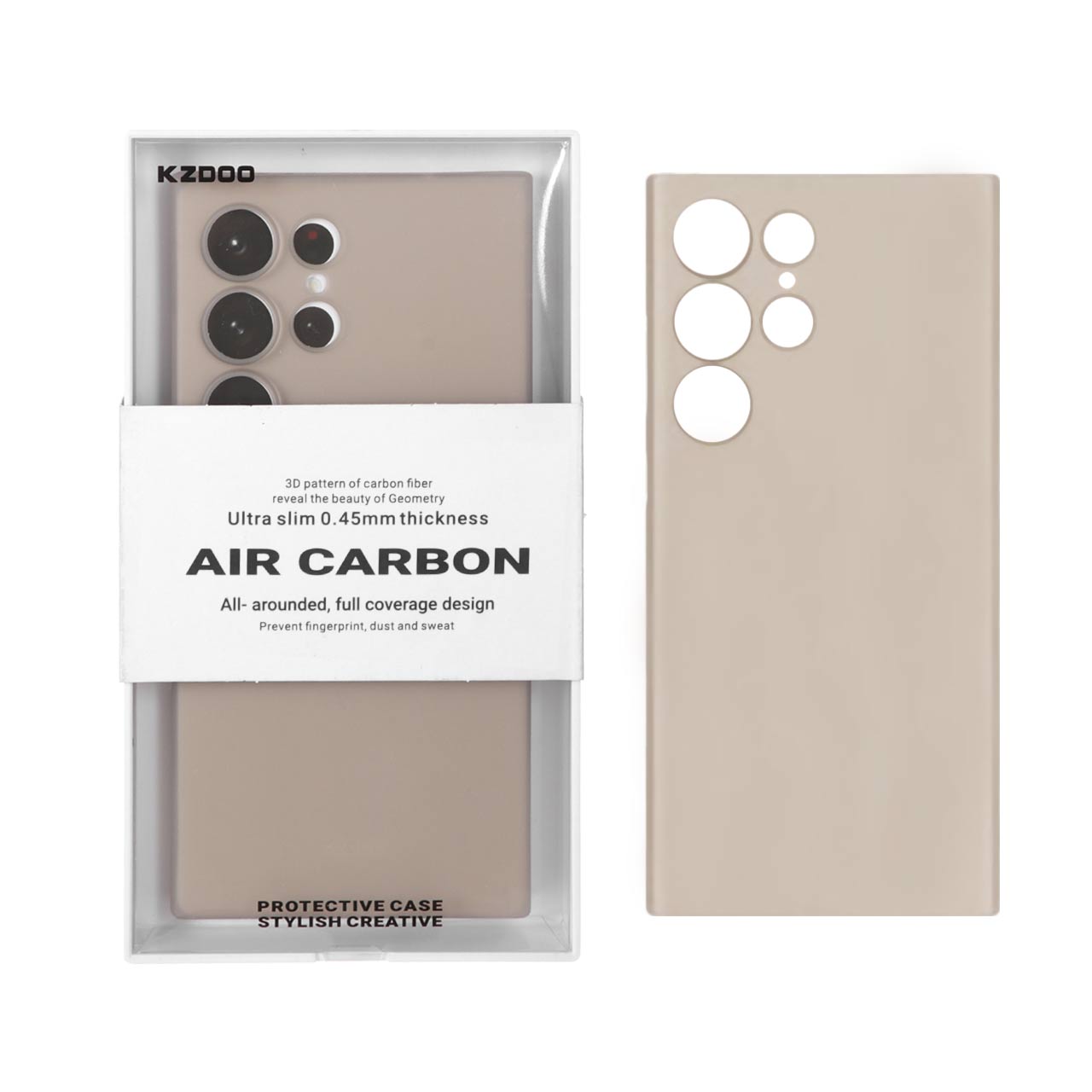 قاب محافظ لنزدار Samsung Galaxy S24 Ultra - Original KZDoo Air Carbon - تیتانیوم خاکستری
