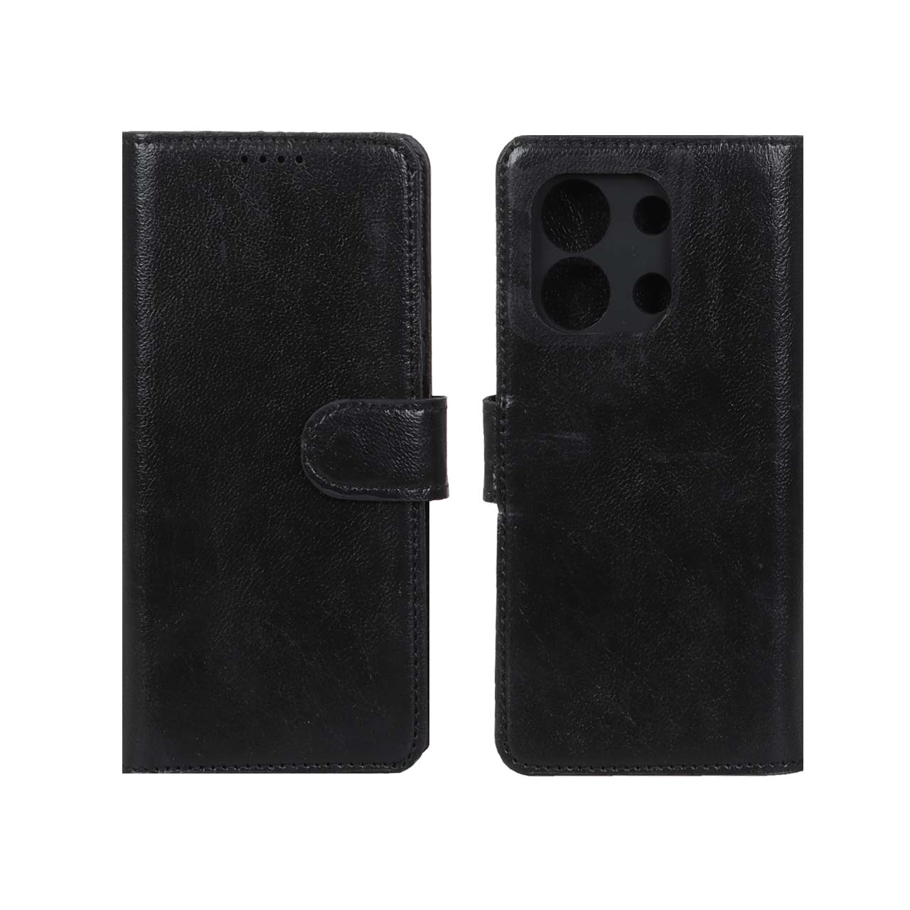 کیف چرمی مگنتی محافظ لنز مناسب برای شیائومی ردمی نوت 13 پرو 5G و پوکو X6 - مشکی