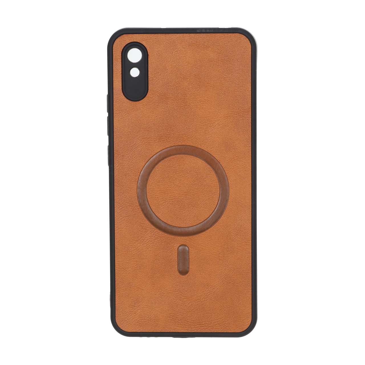 قاب چرمی طرح مگ سیف محافظ لنزدار مناسب برای شیائومی Redmi 9A / Redmi 9A Sport / Redmi 9AT