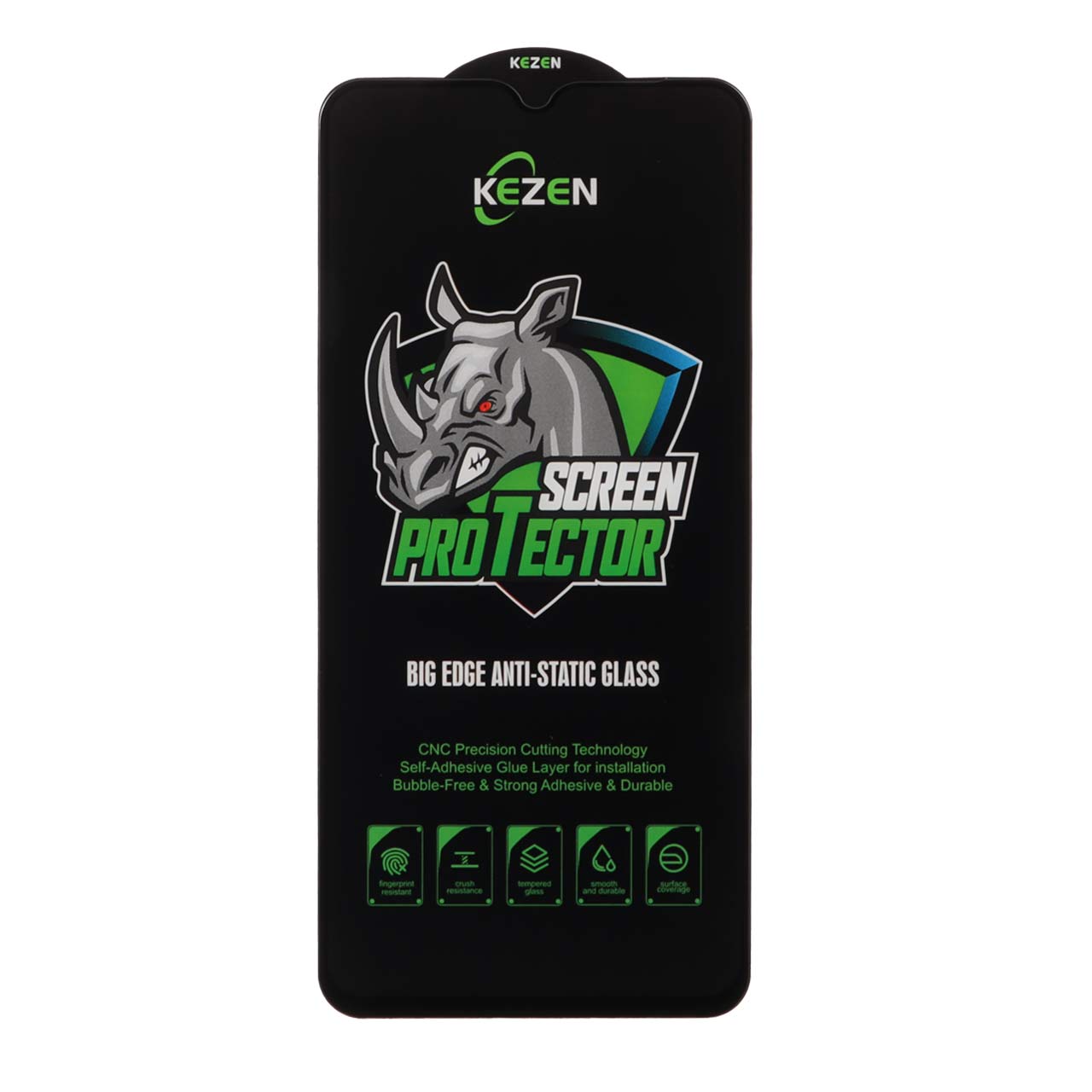 محافظ صفحه نمایش شیشه ای Full Cover Kezen Anti Static Big Edge مناسب برای شیائومی ردمی نوت ۸ پرو / پوکو ام ۳ / ردمی ۹ تی / نوت ۹ ۴جی