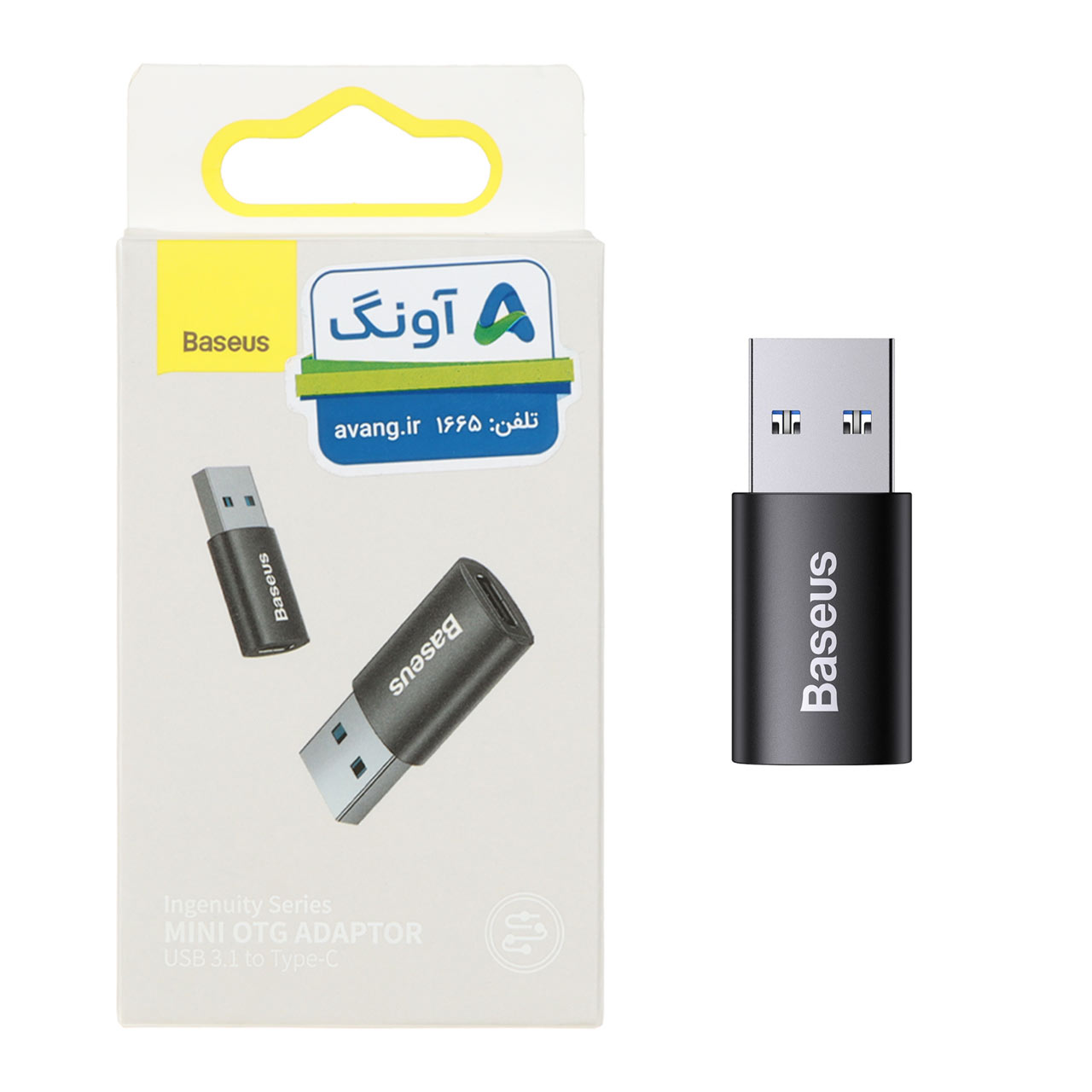 تبدیل Baseus OTG USB3.1 To Type-C مدل Ingenuity PB3343Z-1-P0A1 - مشکی