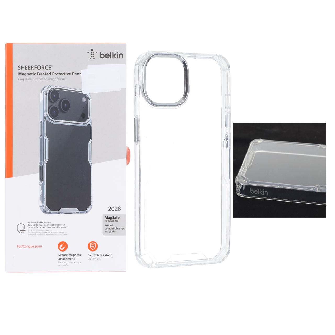 قاب اورجینال Belkin ایربگ دار شفاف Apple iPhone 13 / iPhone 14 (پک دار)