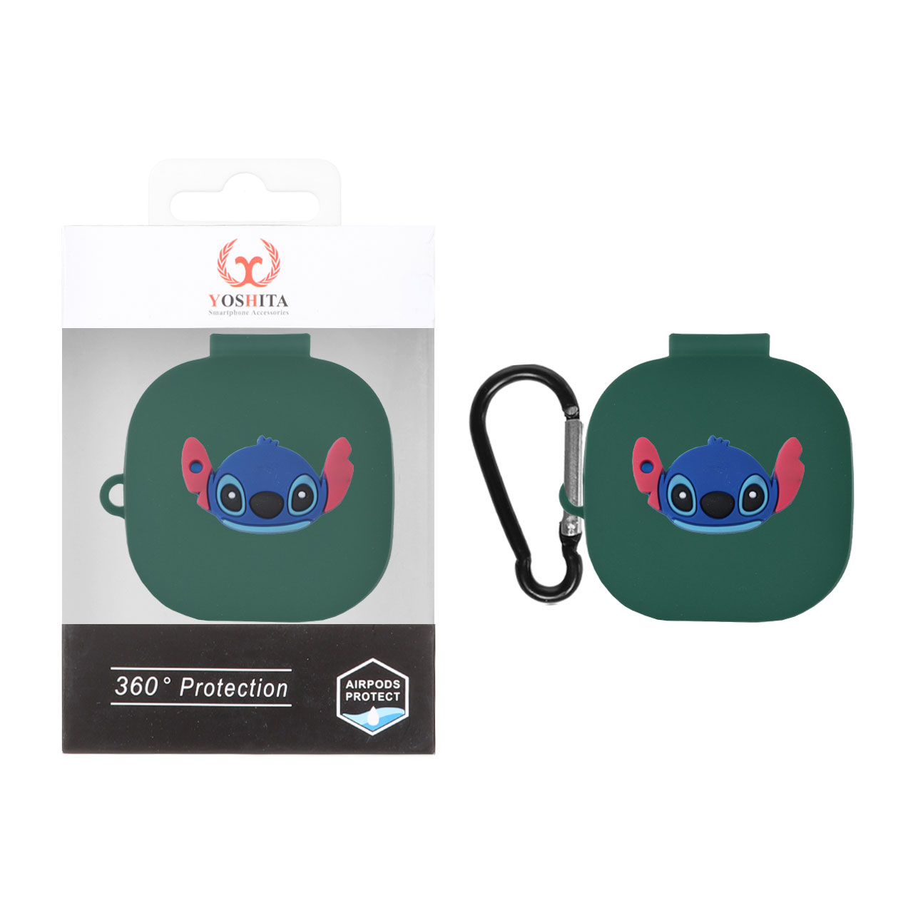 کاور طرح عروسک برجسته Stitch سیلیکونی Yoshita مناسب برای ایرفون QCY T13 ANC