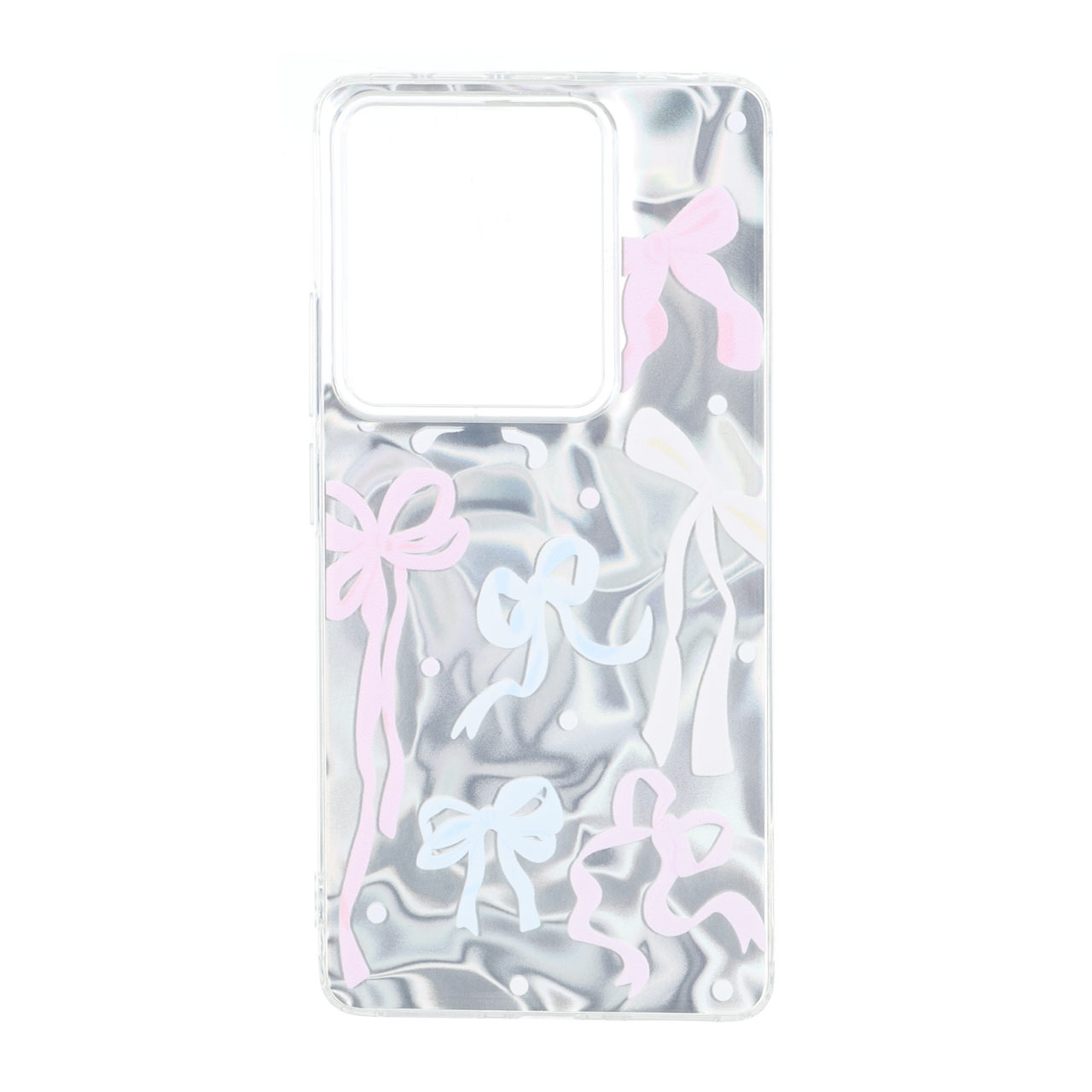 قاب طرح Silver Cloud پاپیونی دور ژله ای مناسب برای شیائومی ردمی نوت 14 اس / نوت 13 پرو 4G / پوکو ام 6 پرو 4G