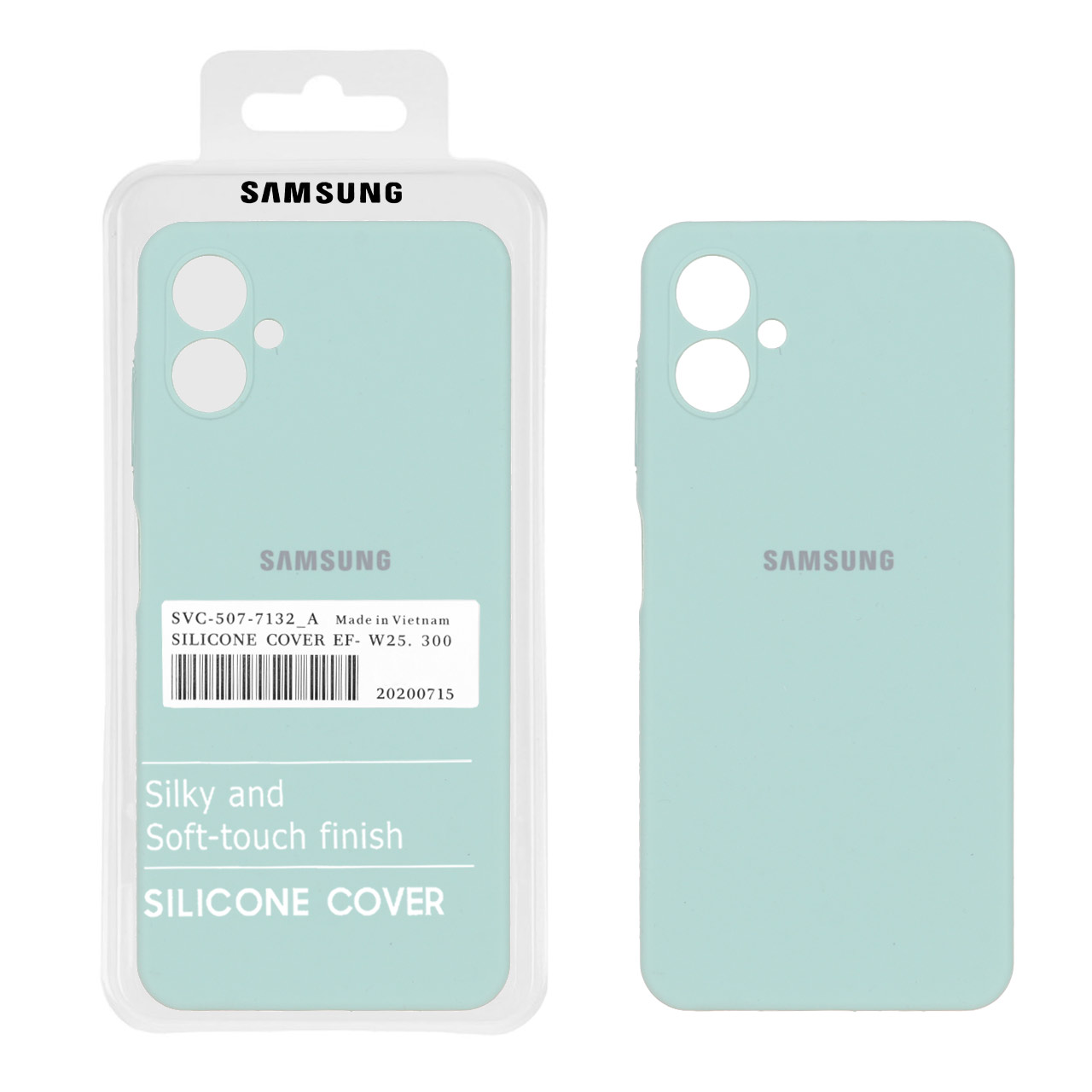 قاب سیلیکونی پاک کنی اورجینال درجه یک Samsung Galaxy A06 - سبز روشن (پک دار)