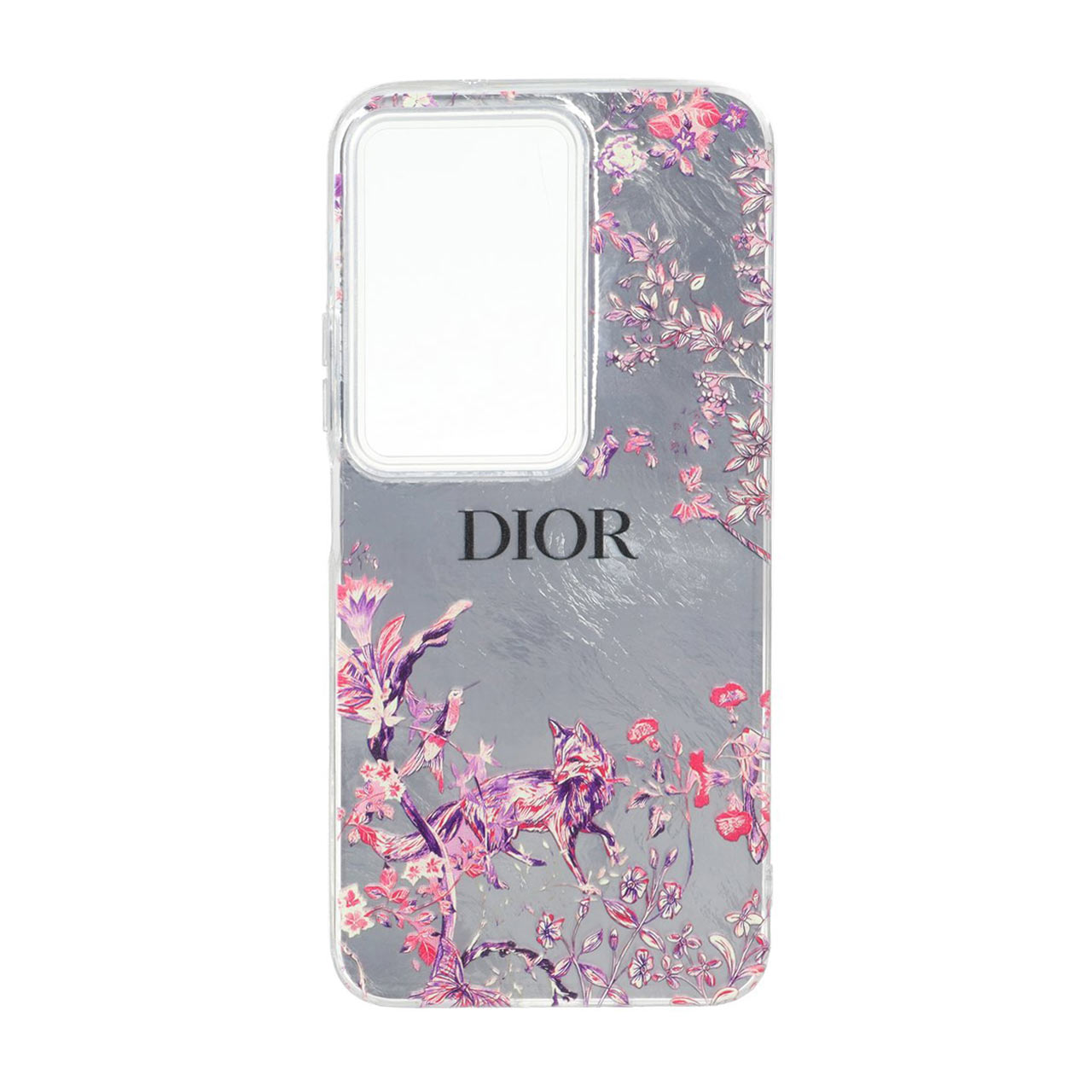 قاب طرح دیور گل و روباه دور ژله ای شفاف مناسب برای شیائومی ردمی 15 4G