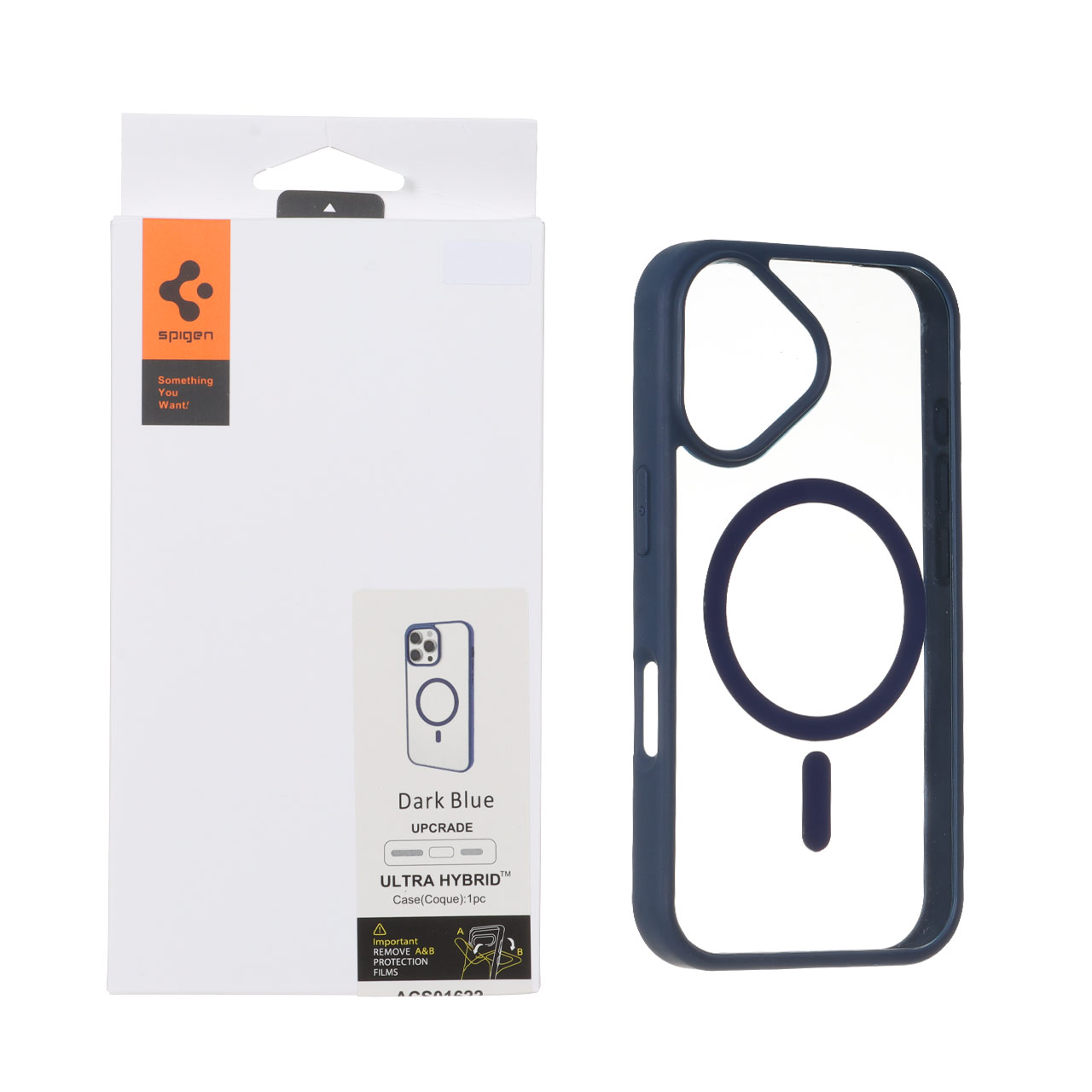 قاب مگ سیف Spigen Ultra Hybrid سرمه ای مناسب برای آیفون 16