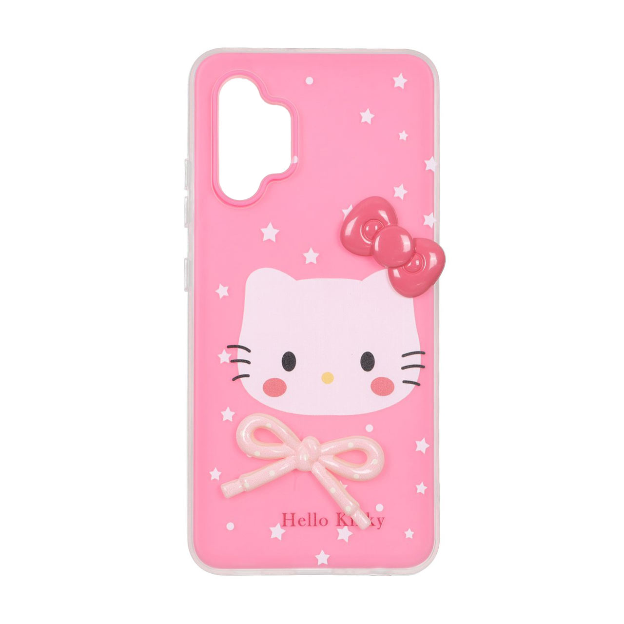 قاب طرح Kitty پاپیون برجسته دو لایه مات مناسب برای سامسونگ گلکسی A32 4G