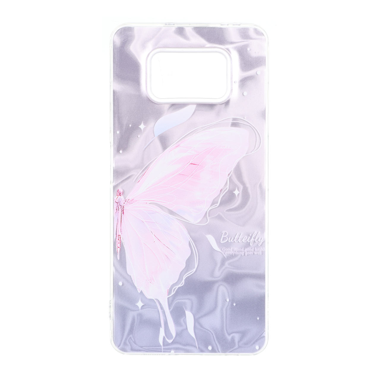 قاب طرح پروانه Silver Cloud دور ژله‌ای مناسب برای شیائومی پوکو X3 / X3 پرو / X3 NFC