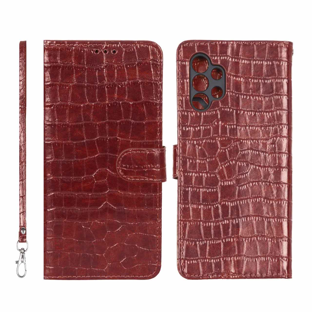 کیف مگنتی طرح چرم کروکودیل مناسب برای سامسونگ گلکسی A13 4G