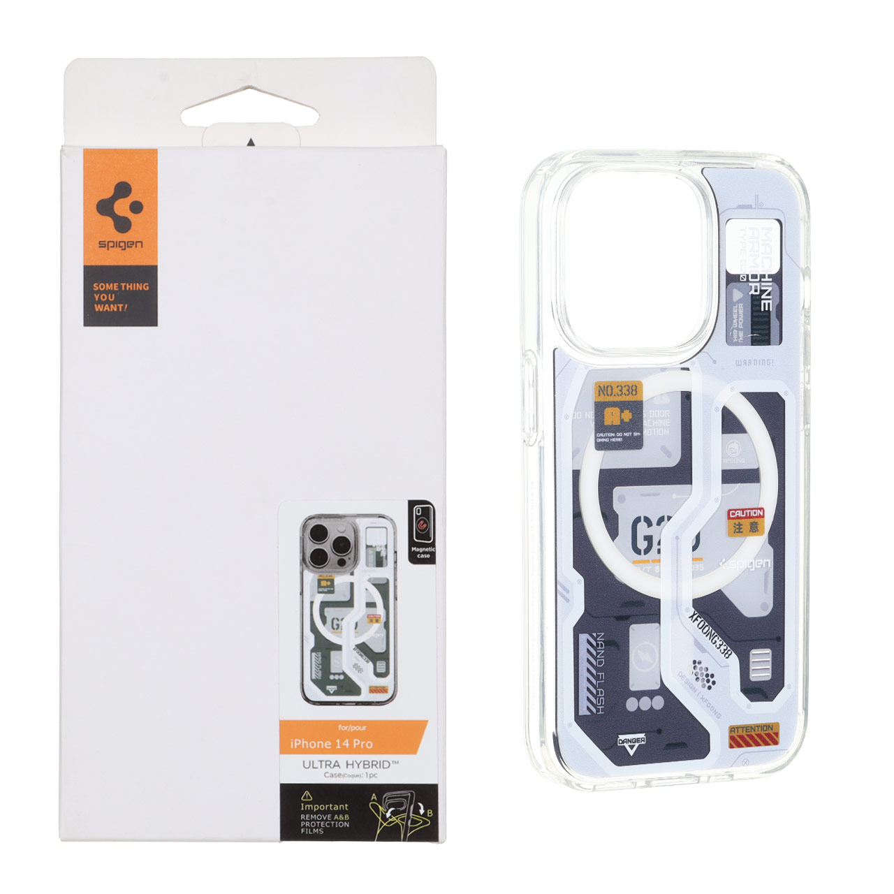 قاب اورجینال Spigen طرح تکنولوژی G20 MagSafe مناسب برای آیفون 14 پرو