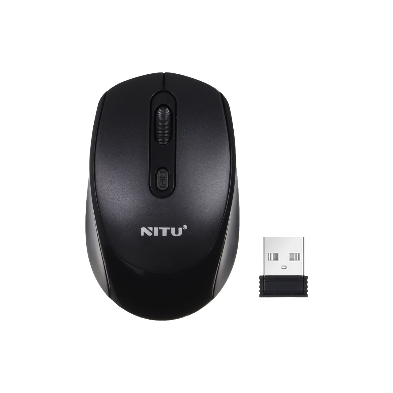 ماوس بی سیم Nitu مدل NWM05 مشکی با دانگل USB