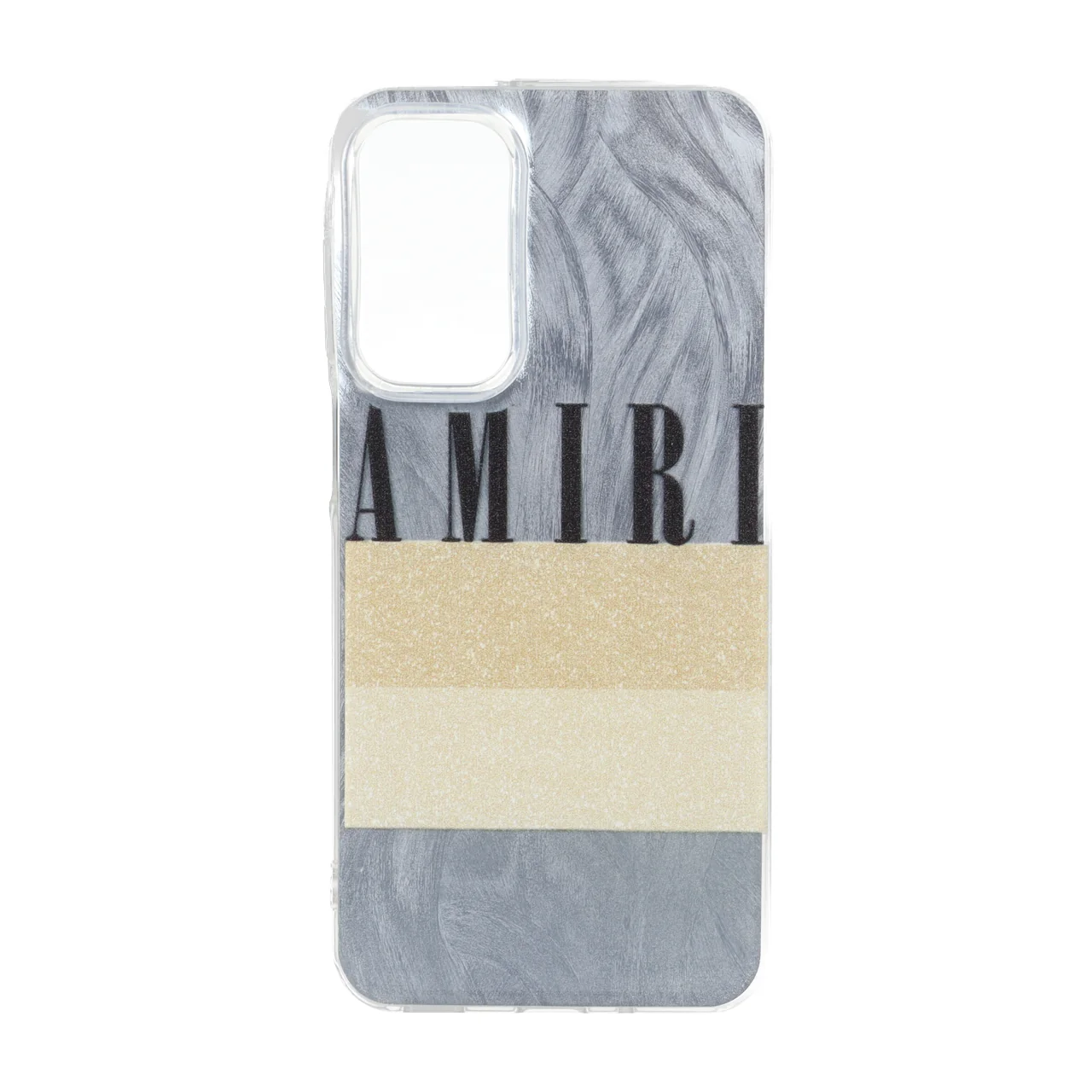 قاب طرح AMIRI راه‌راه داخل اطلسی دور ژله‌ای مناسب برای سامسونگ گلکسی A16