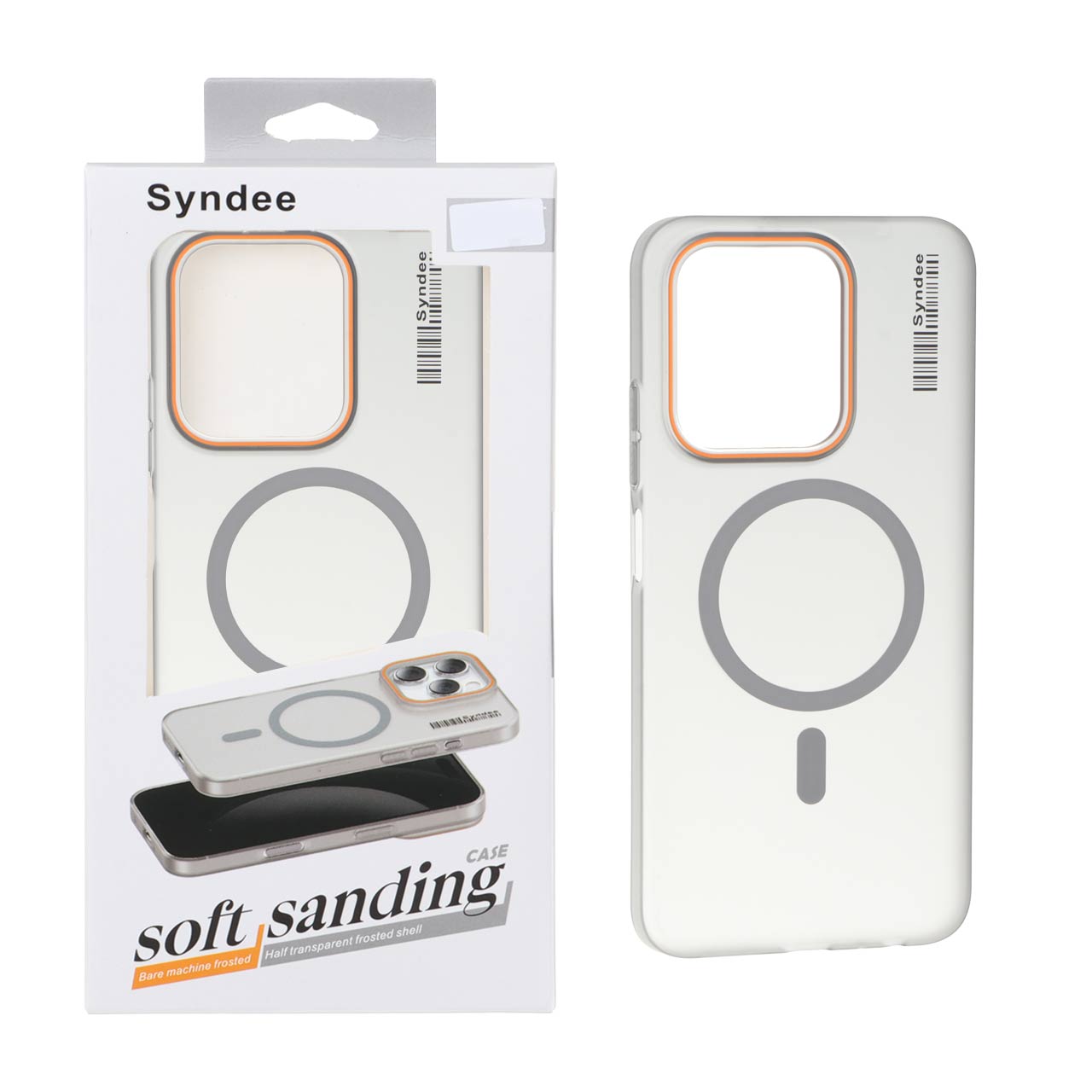 قاب اورجینال Syndee پشت مات MagSafe مدل Xiaomi Redmi 15C / Poco C85 - خاکستری (پک دار)