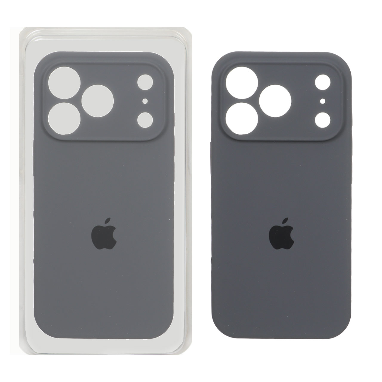 قاب سیلیکونی اورجینال Apple iPhone 17 Pro محافظ لنز – رنگ ذغالی