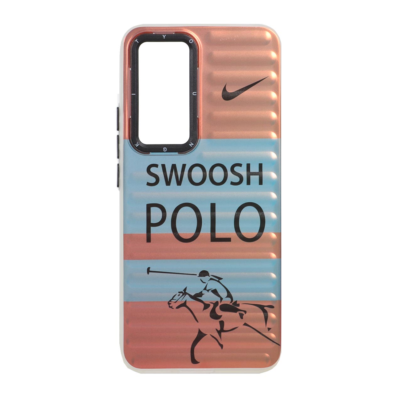 قاب طرح Swoosh Polo هولوگرامی دور مات مناسب برای شیائومی 12 تی / 12 تی پرو / ردمی کی 50
