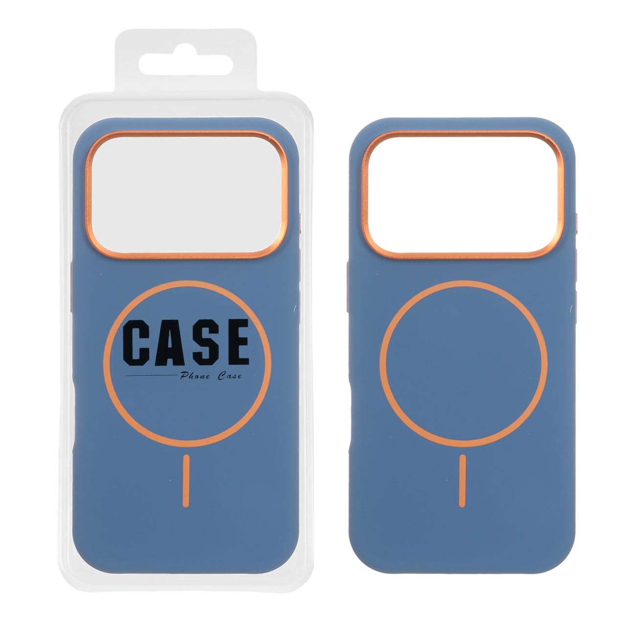 قاب سیلیکونی پاک کنی اورجینال درجه یک MagSafe لنز فلزی Apple iPhone 17 Pro - آبی تیره