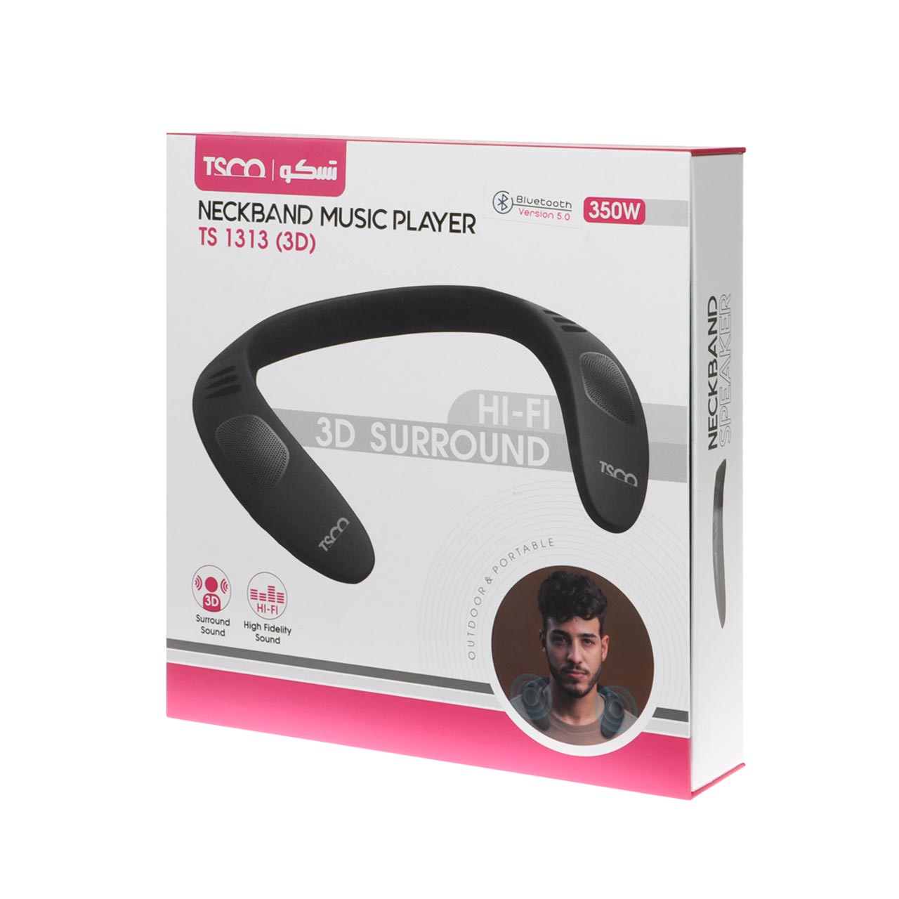 اسپیکر بلوتوثی گردنی TSCO مدل TS 1313 (3D) - مشکی