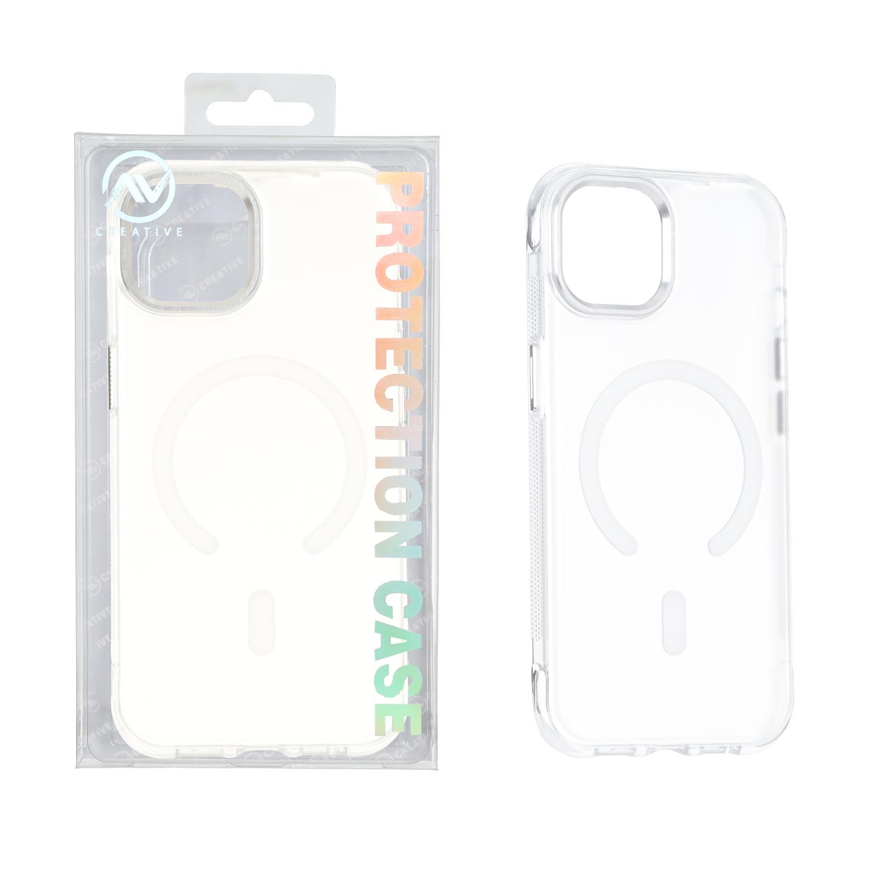 قاب اورجینال AV مات رنگی MagSafe دور سوزنی لنز آلومینیومی Apple iPhone 13 / iPhone 14 - سفید (پک دار)