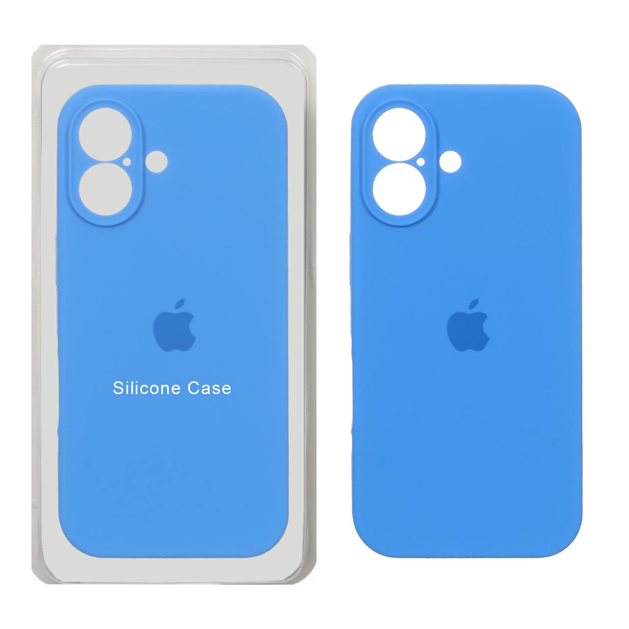 قاب سیلیکونی پاک کنی محافظ لنزدار اورجینال Apple iPhone 17 - آبی