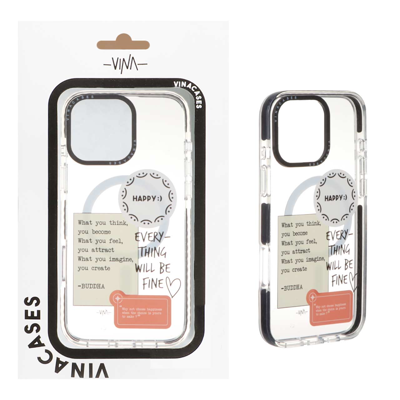 قاب اورجینال Vina شفاف Magsafe طرح دار Apple iPhone 16 Pro Max - کد 305