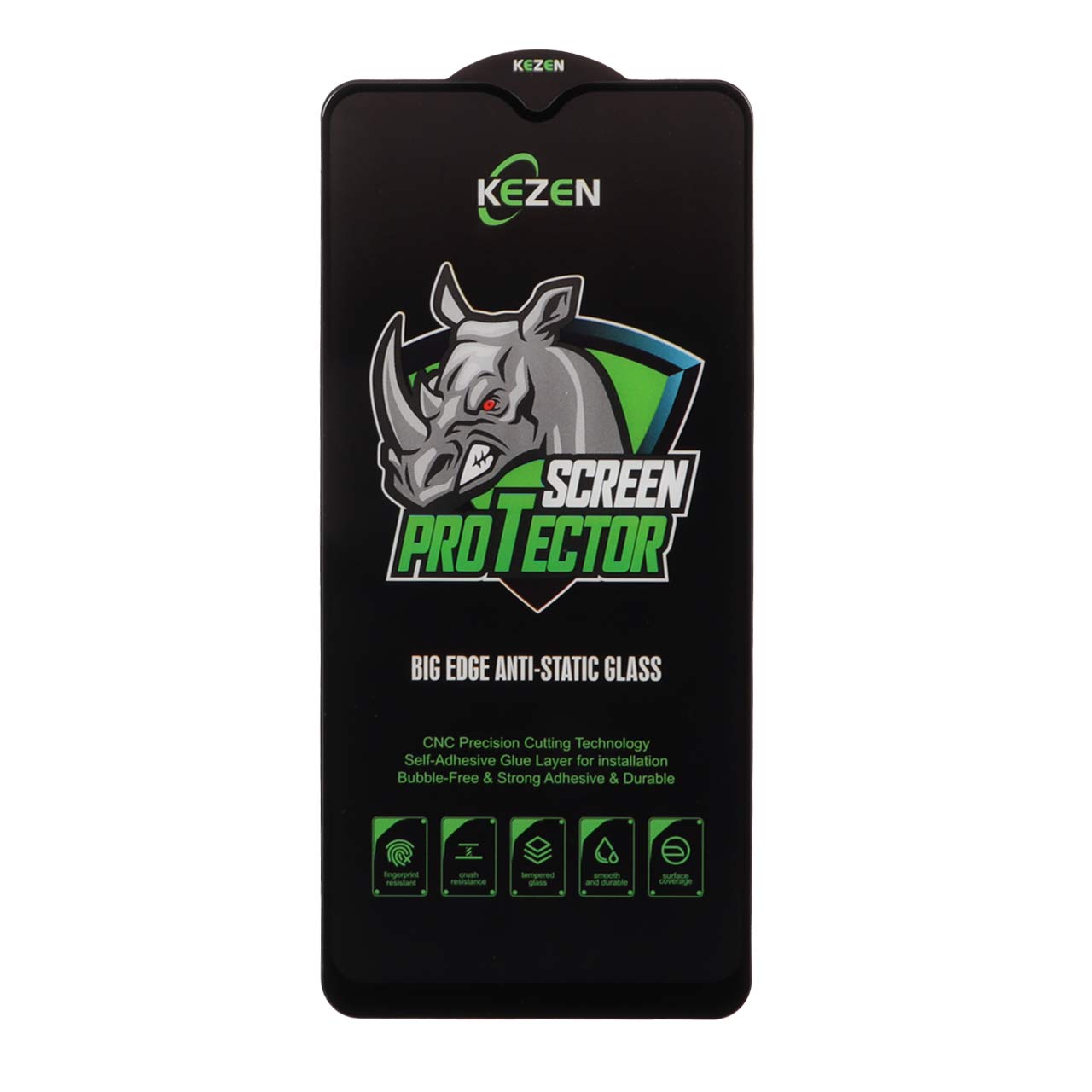 محافظ صفحه نمایش شیشه ای Kezen مدل Full Cover Anti Static Big Edge مناسب برای سامسونگ گلکسی A20s