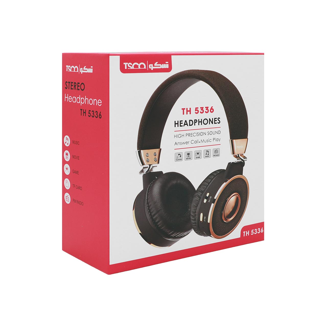هدفون بی سیم TSCO مدل TH 5336 - قهوه ای