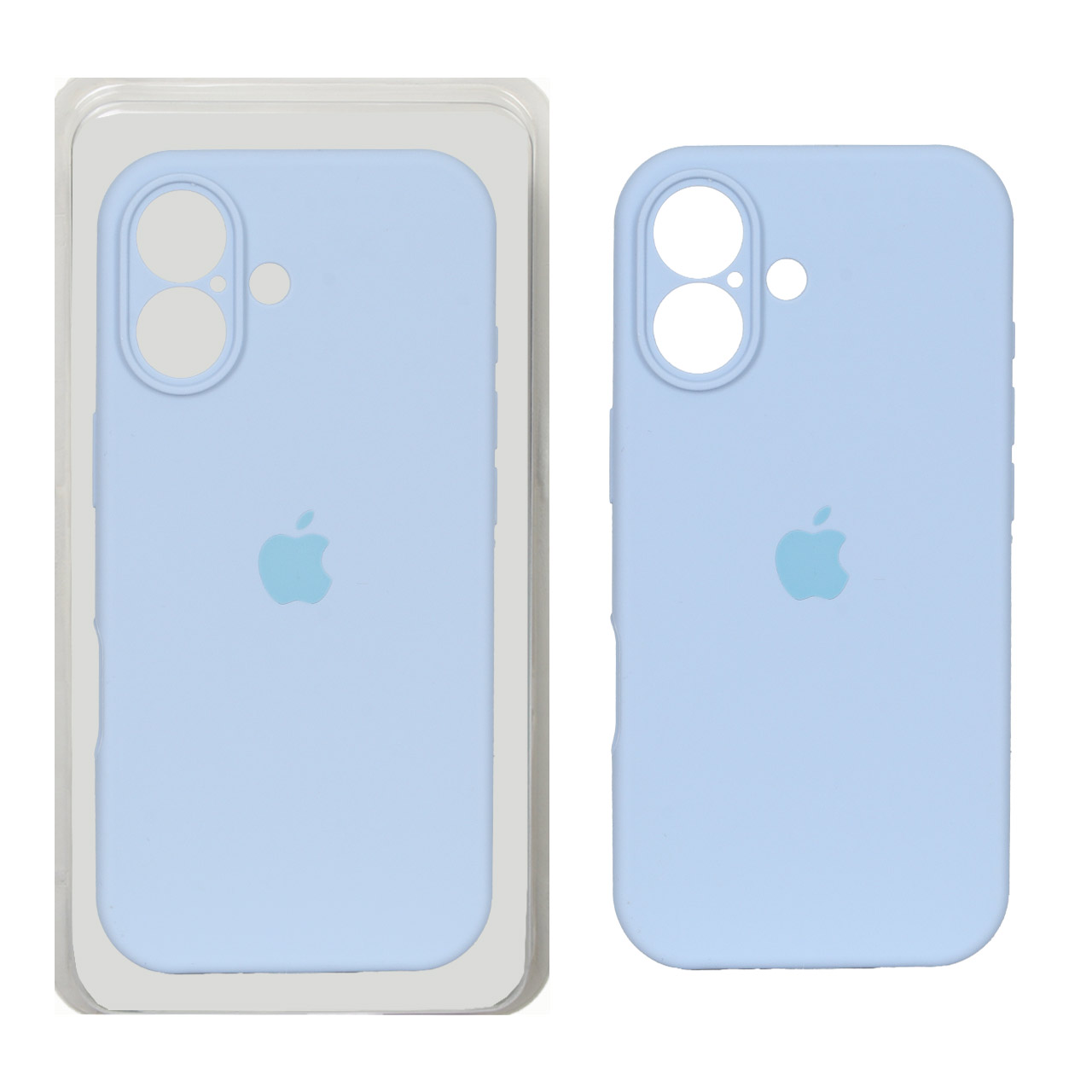 قاب سیلیکونی محافظ لنزدار اورجینال Apple iPhone 17 - آبی کبریتی NTC